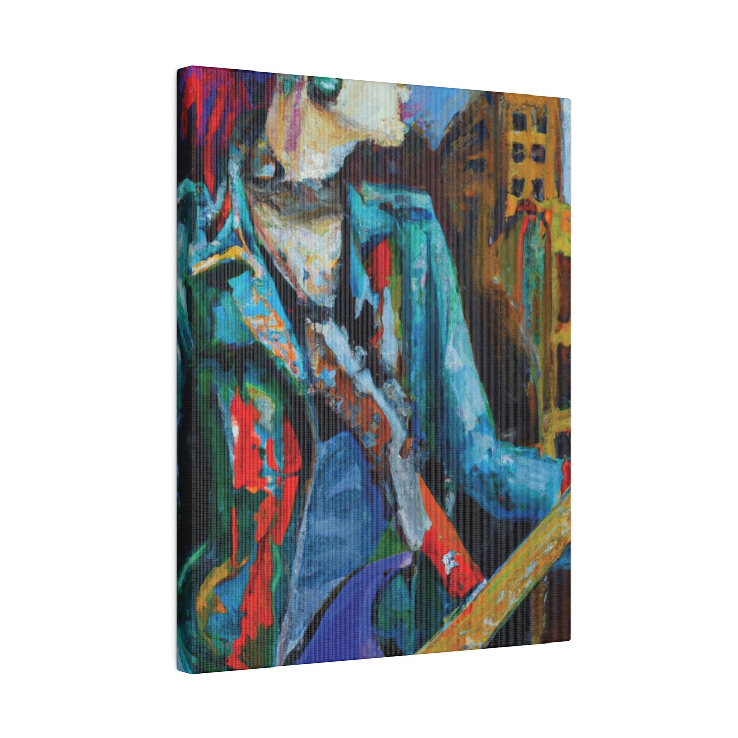 8911G - Rockstar Oil Painting Style Print | Poster | Home Decor | Wall Art | Music Art | Canvas