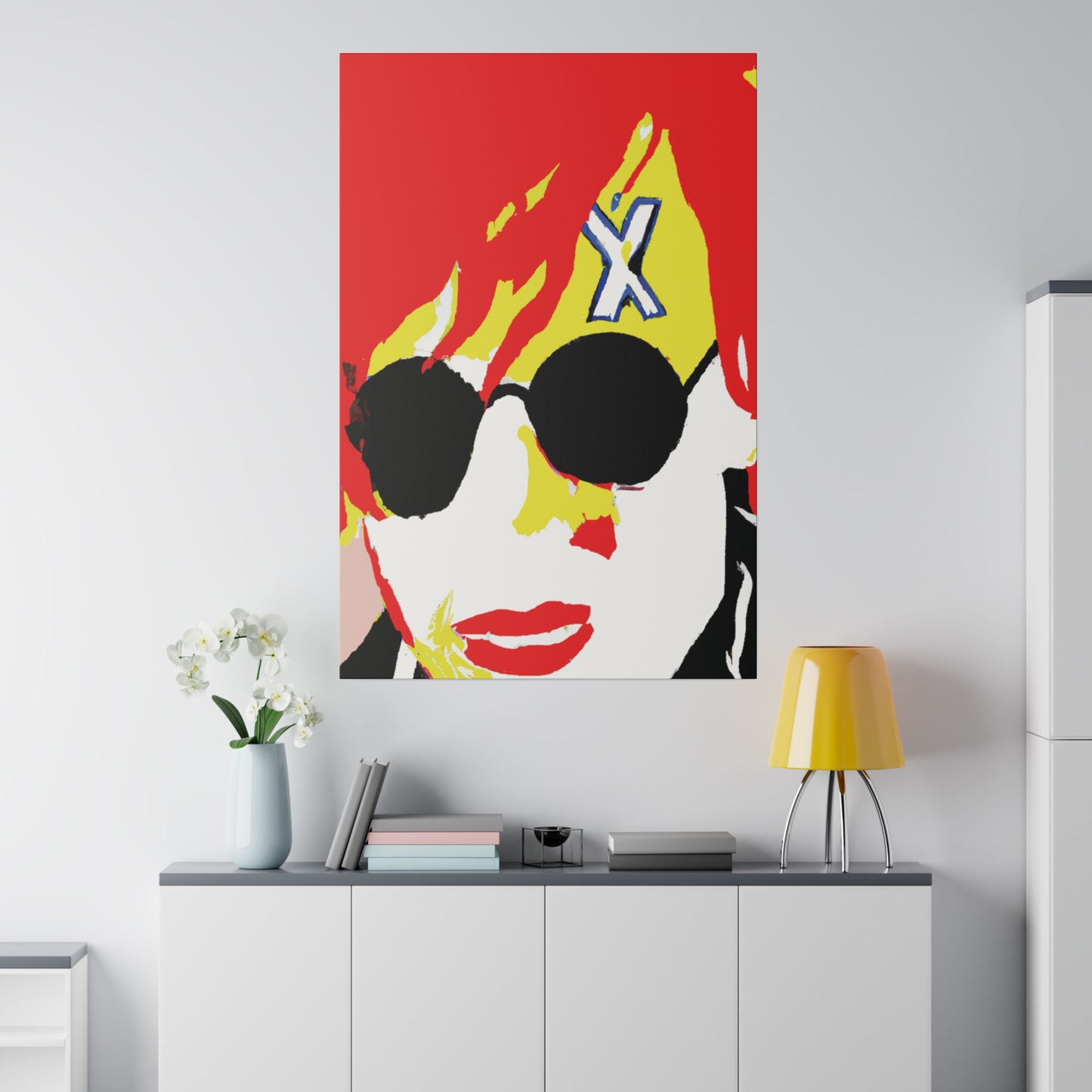 3281Z - Rockstar Painting Print | Face | Abstract | Poster | Home Decor | Wall Art | Music Art | Canvas