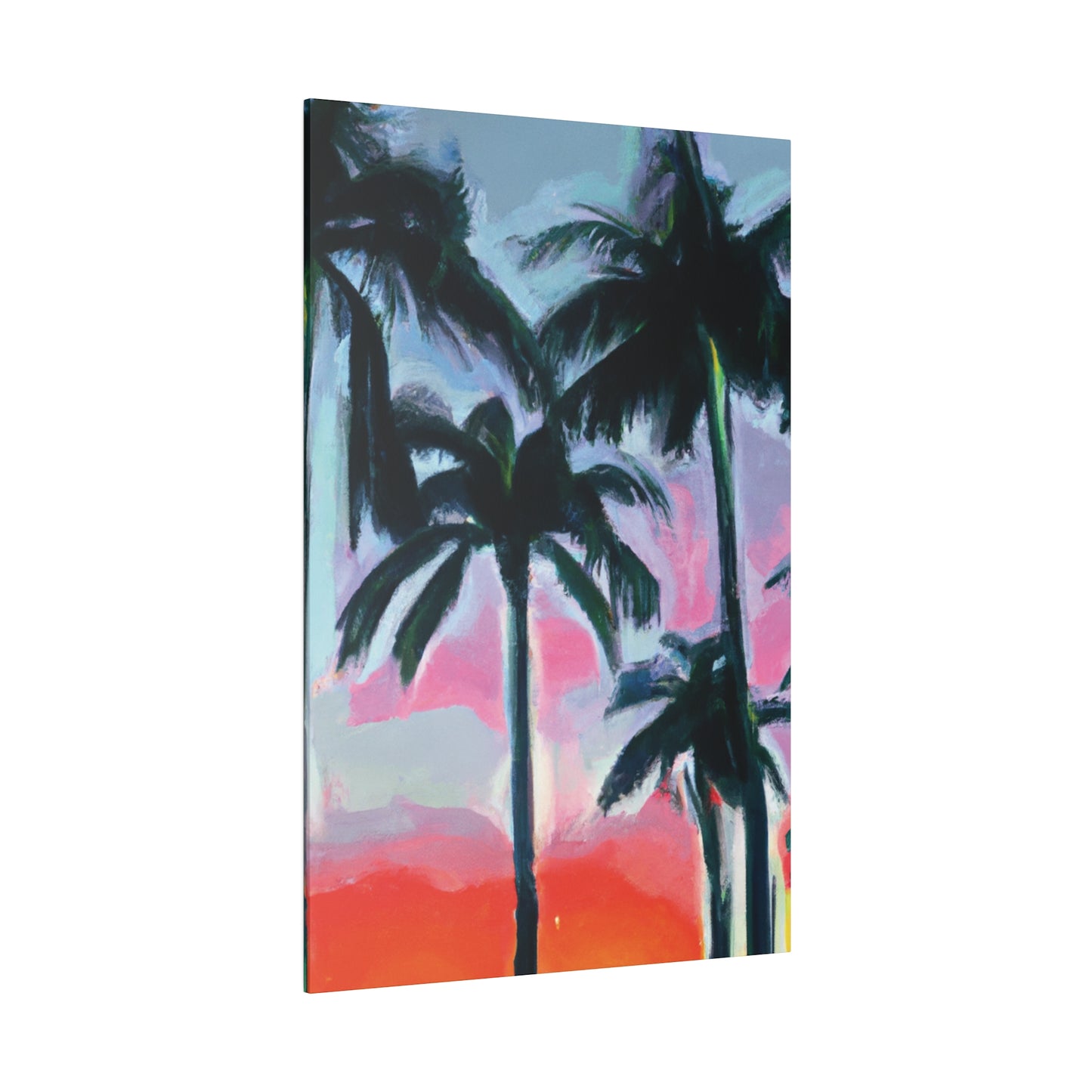 7629F - Miami Beach Sunset Painting Print | Miami | Beach | Sunset | Poster | Home Decor | Wall Art | Canvas