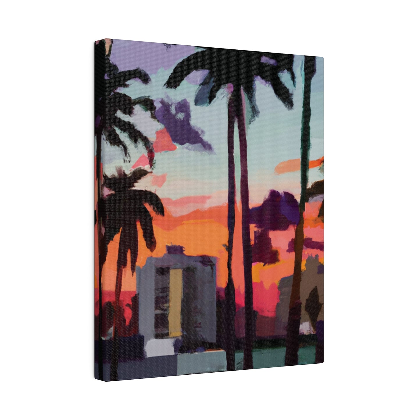 8405R - Miami Beach Sunset Painting Print | Miami | Beach | Sunset | Poster | Home Decor | Wall Art | Canvas