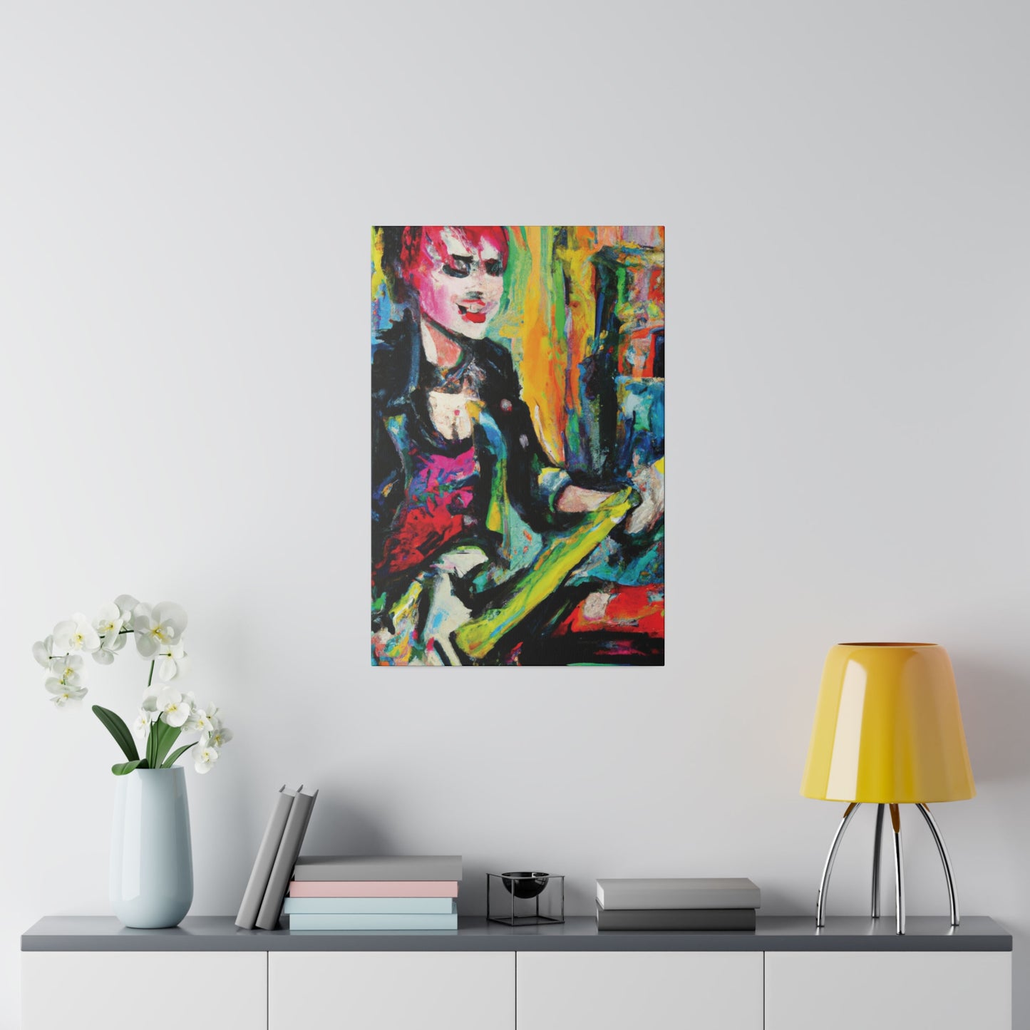 2784T - Rockstar Oil Painting Style Print | Poster | Home Decor | Wall Art | Music Art | Canvas