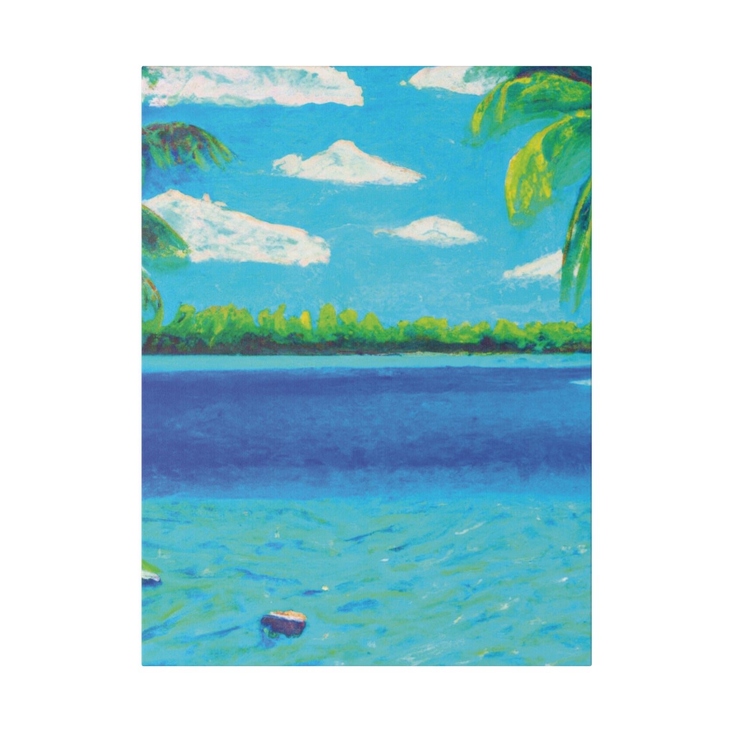 4513K - Bahamas Ocean Painting Print | Bahamas | Ocean | Beach | Poster | Home Decor | Wall Art | Canvas