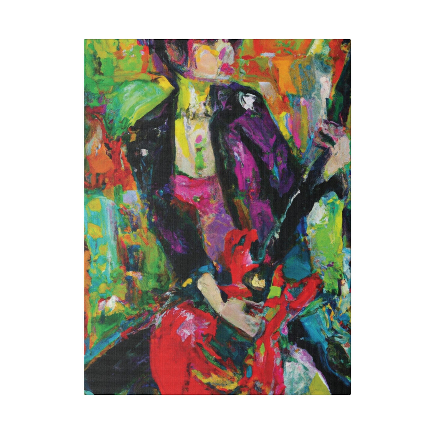 323O - Rockstar Oil Painting Style Print | Poster | Home Decor | Wall Art | Music Art | Canvas