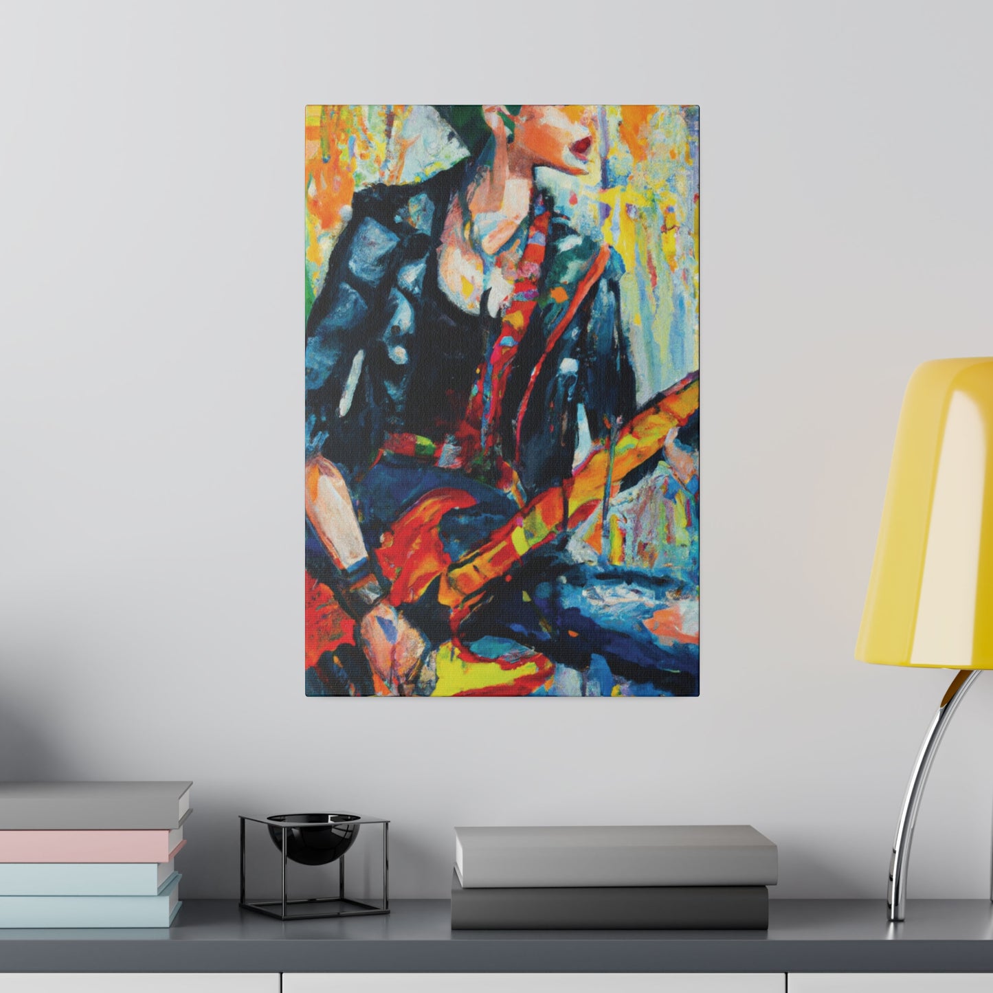 4573T - Rockstar Oil Painting Style Print | Poster | Home Decor | Wall Art | Music Art | Canvas