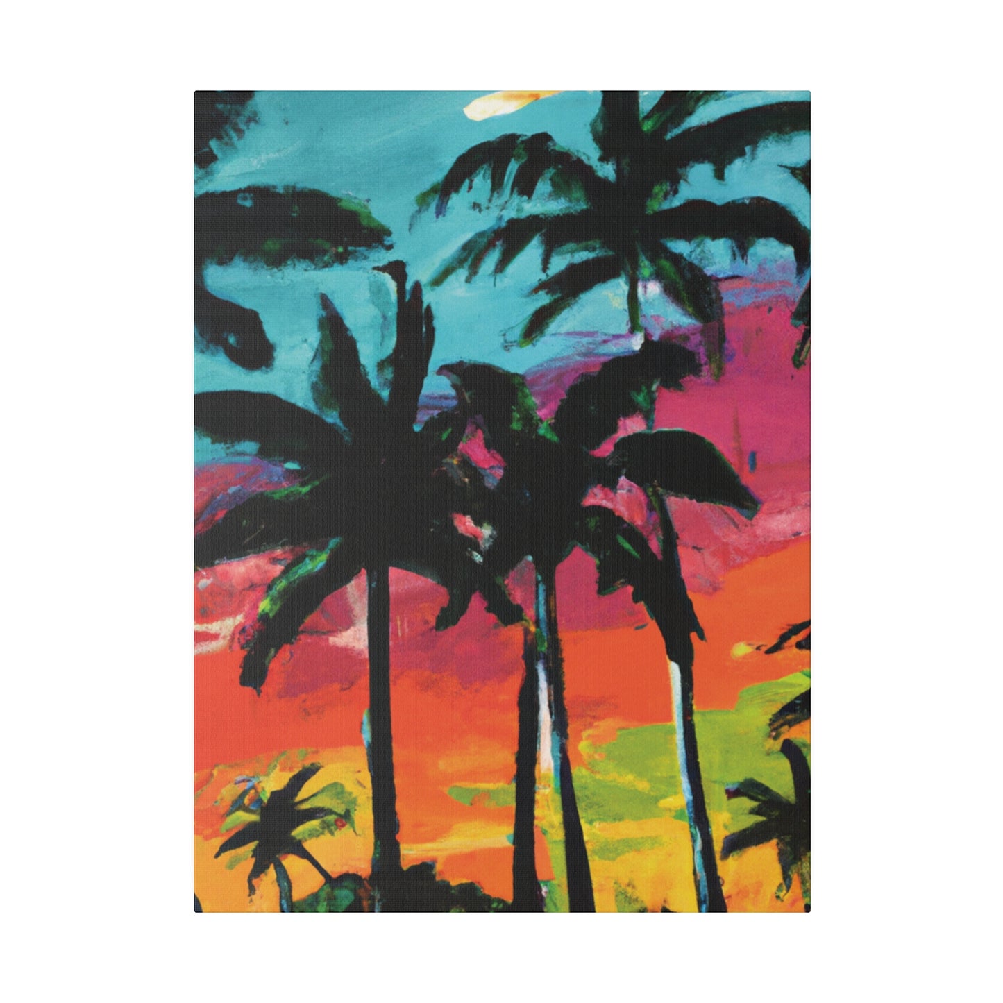 9761F - Miami Beach Sunset Painting Print | Miami | Beach | Sunset | Poster | Home Decor | Wall Art | Canvas