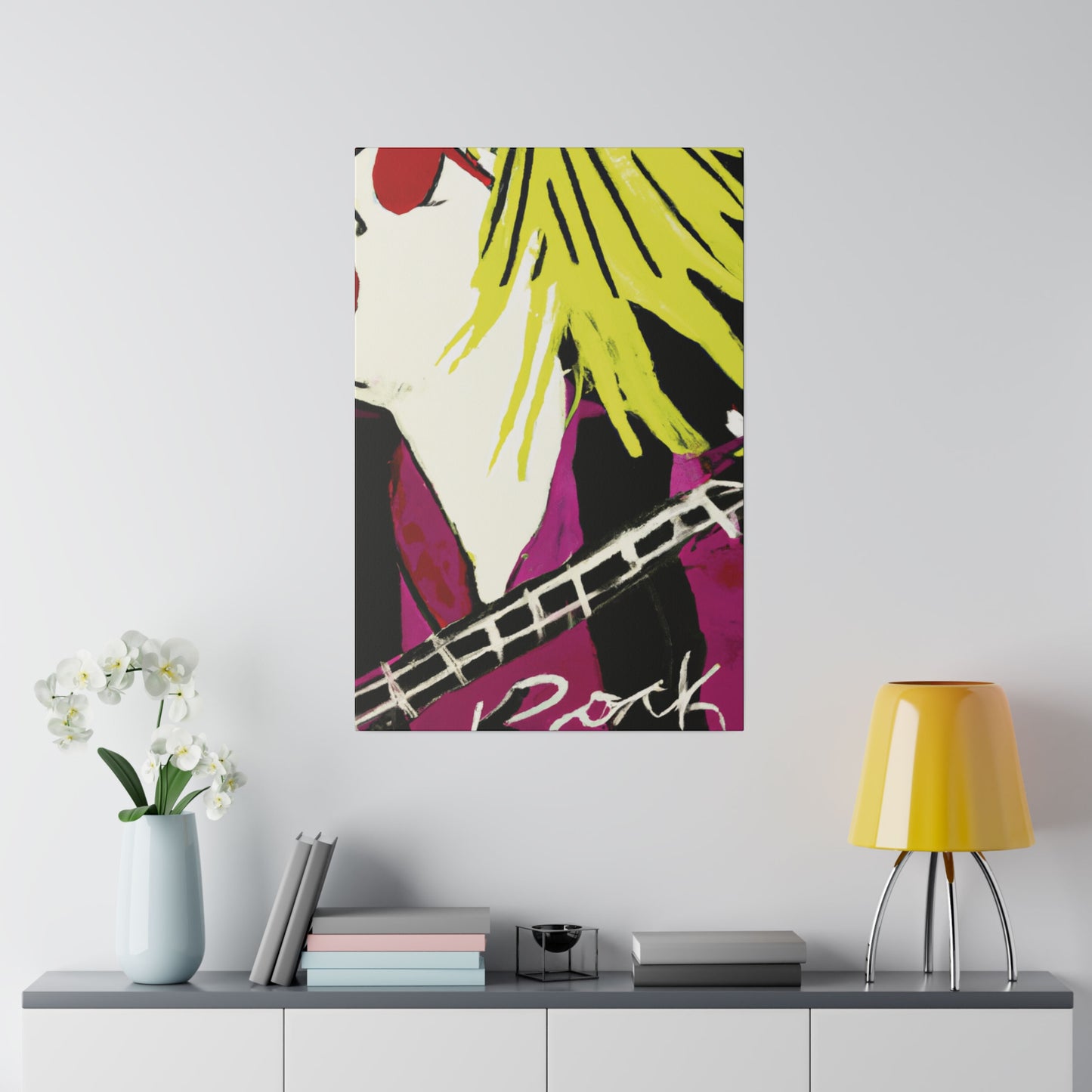 7182Q - Rockstar Painting Print | Face | Abstract | Poster | Home Decor | Wall Art | Music Art | Canvas