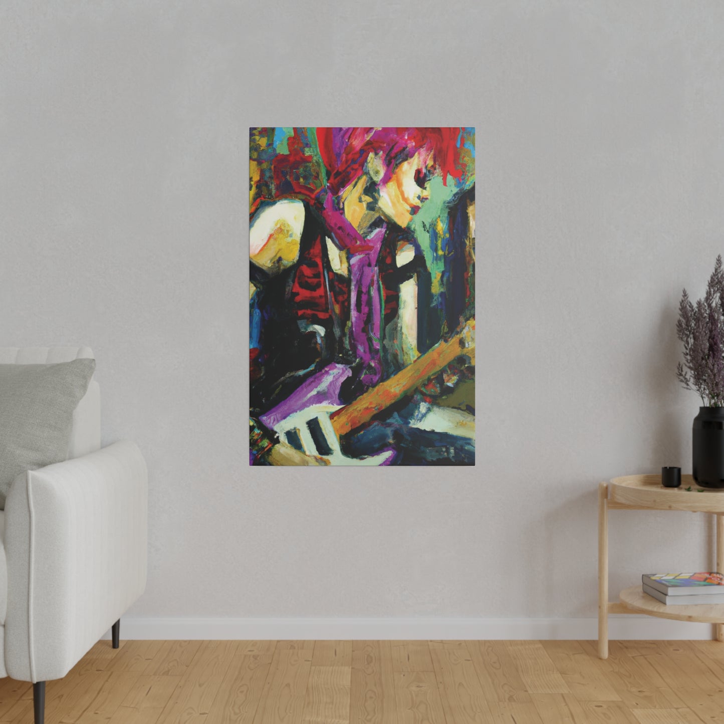 9704G - Rockstar Oil Painting Style Print | Poster | Home Decor | Wall Art | Music Art | Canvas