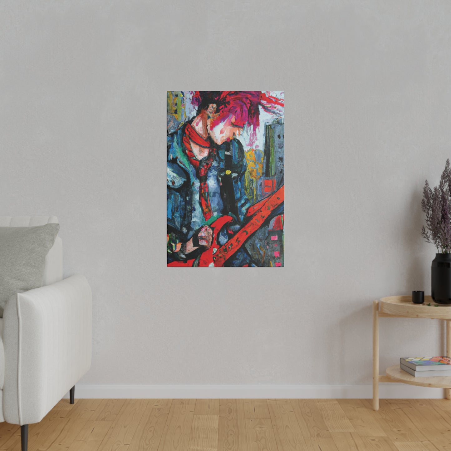 4972T - Rockstar Oil Painting Style Print | Poster | Home Decor | Wall Art | Music Art | Canvas