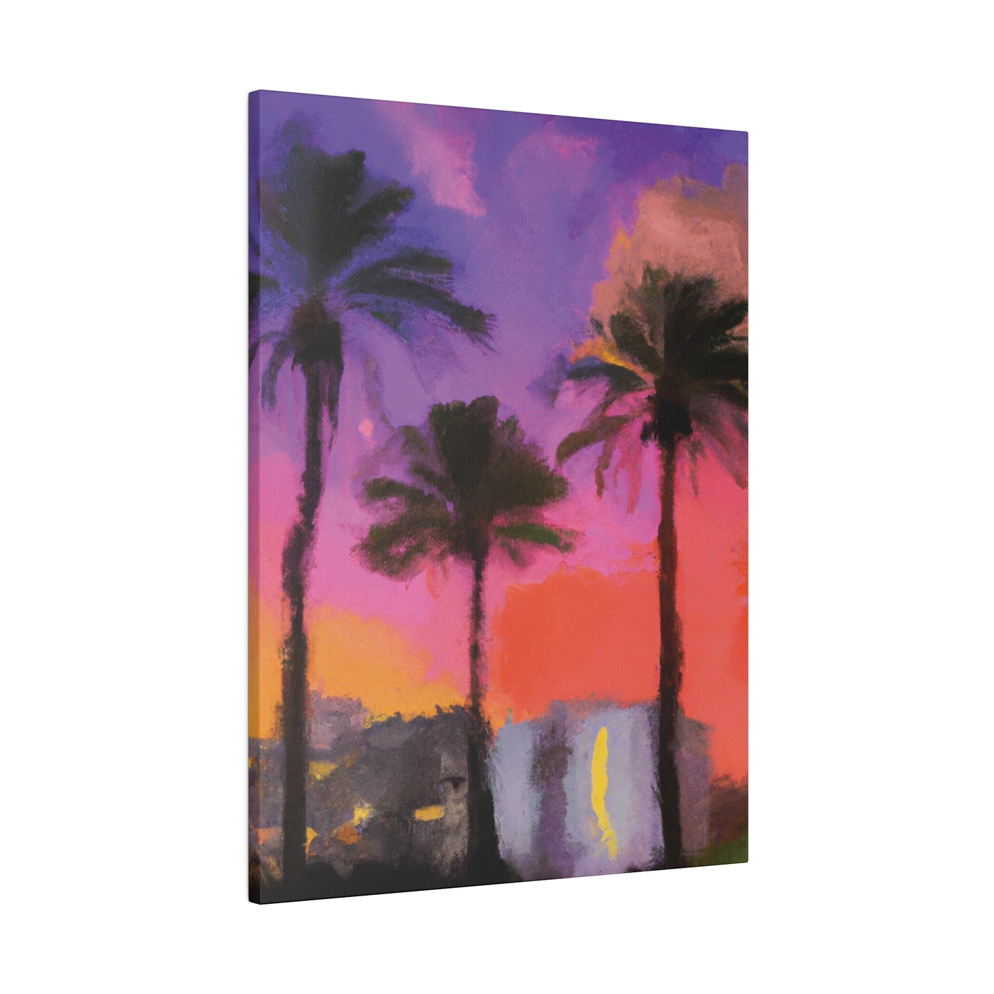 722V - Miami Beach Sunset Painting Print | Miami | Beach | Sunset | Poster | Home Decor | Wall Art | Canvas