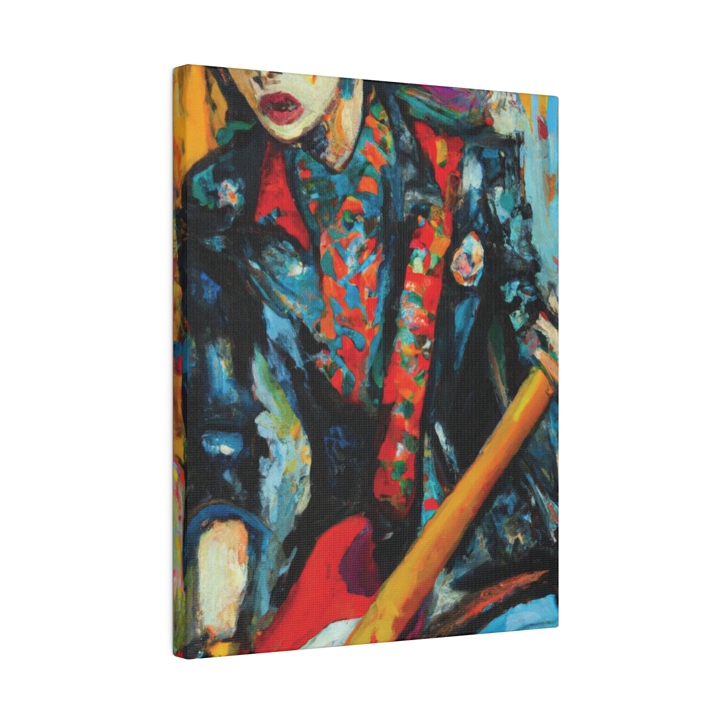 9697B - Rockstar Oil Painting Style Print | Poster | Home Decor | Wall Art | Music Art | Canvas