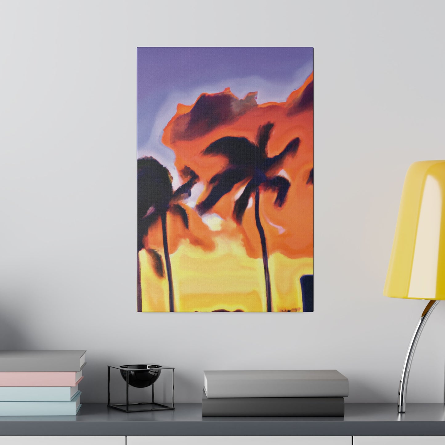 3415F - Miami Beach Sunset Painting Print | Miami | Beach | Sunset | Poster | Home Decor | Wall Art | Canvas