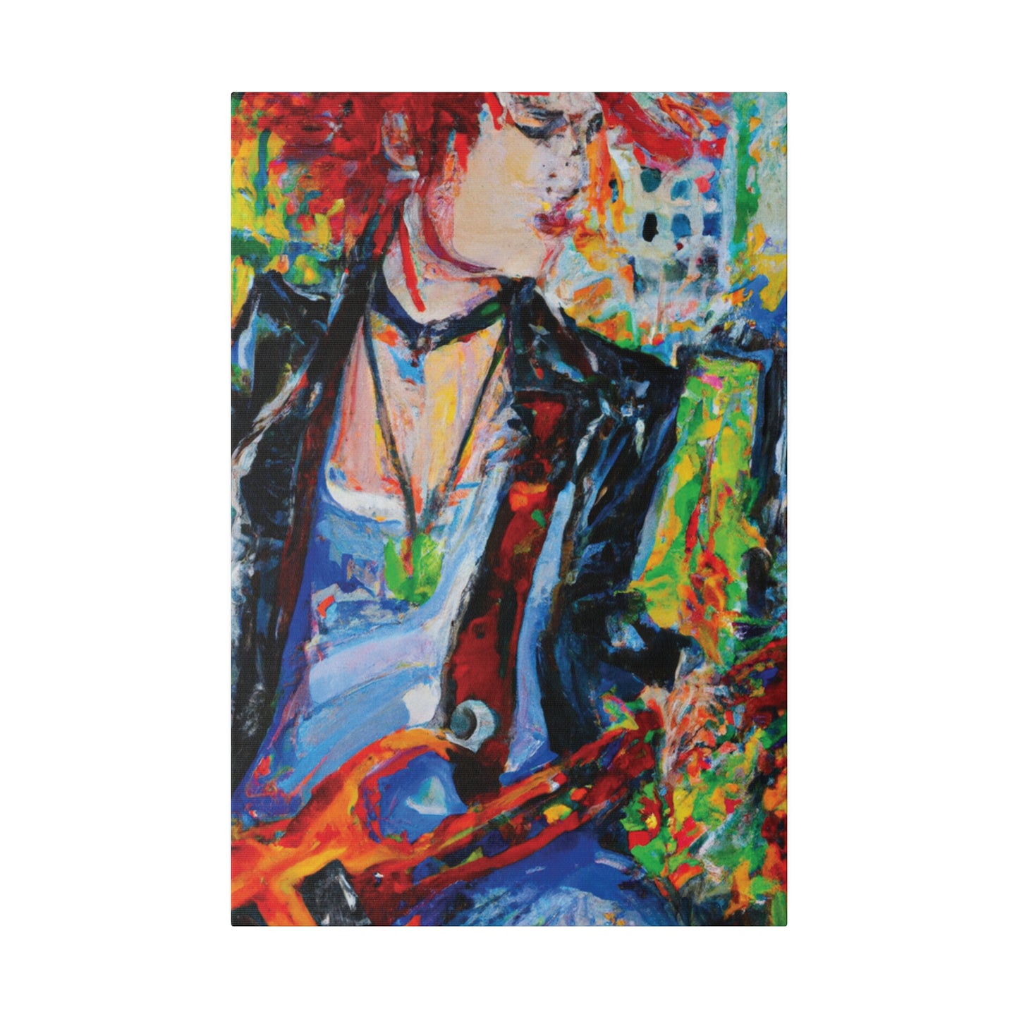 9144X - Rockstar Oil Painting Style Print | Poster | Home Decor | Wall Art | Music Art | Canvas