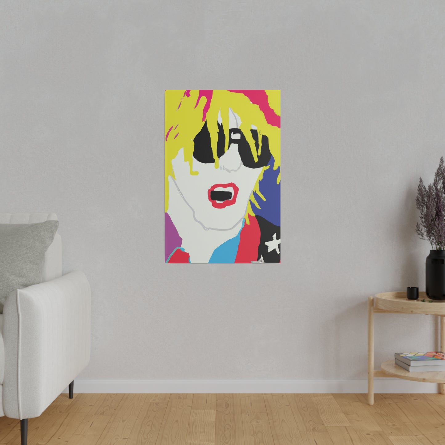 5917X - Rockstar Painting Print | Face | Abstract | Poster | Home Decor | Wall Art | Music Art | Canvas
