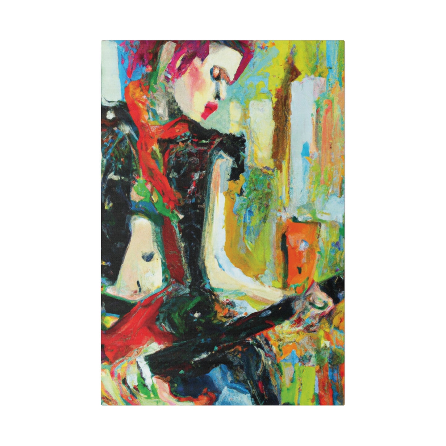 4824H - Rockstar Oil Painting Style Print | Poster | Home Decor | Wall Art | Music Art | Canvas