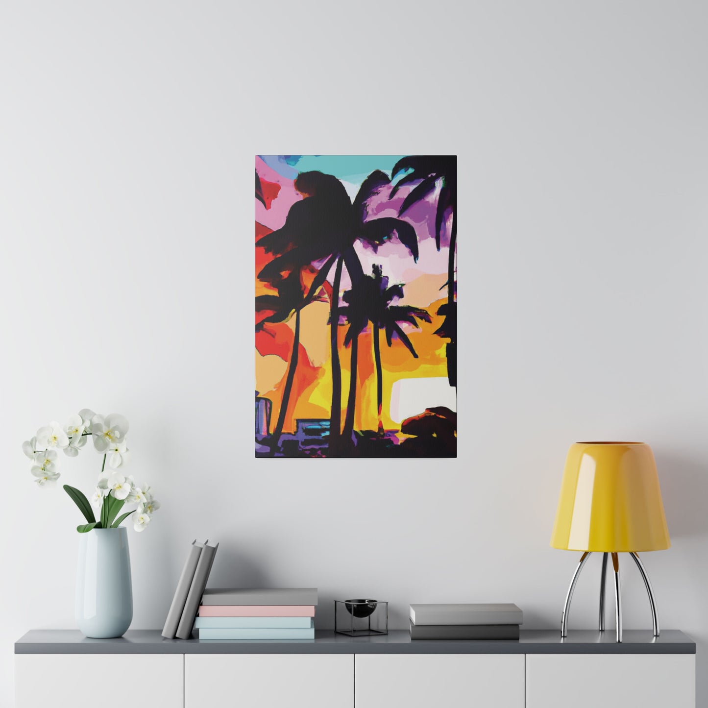 3987G - Miami Beach Sunset Painting Print | Miami | Beach | Sunset | Poster | Home Decor | Wall Art | Canvas