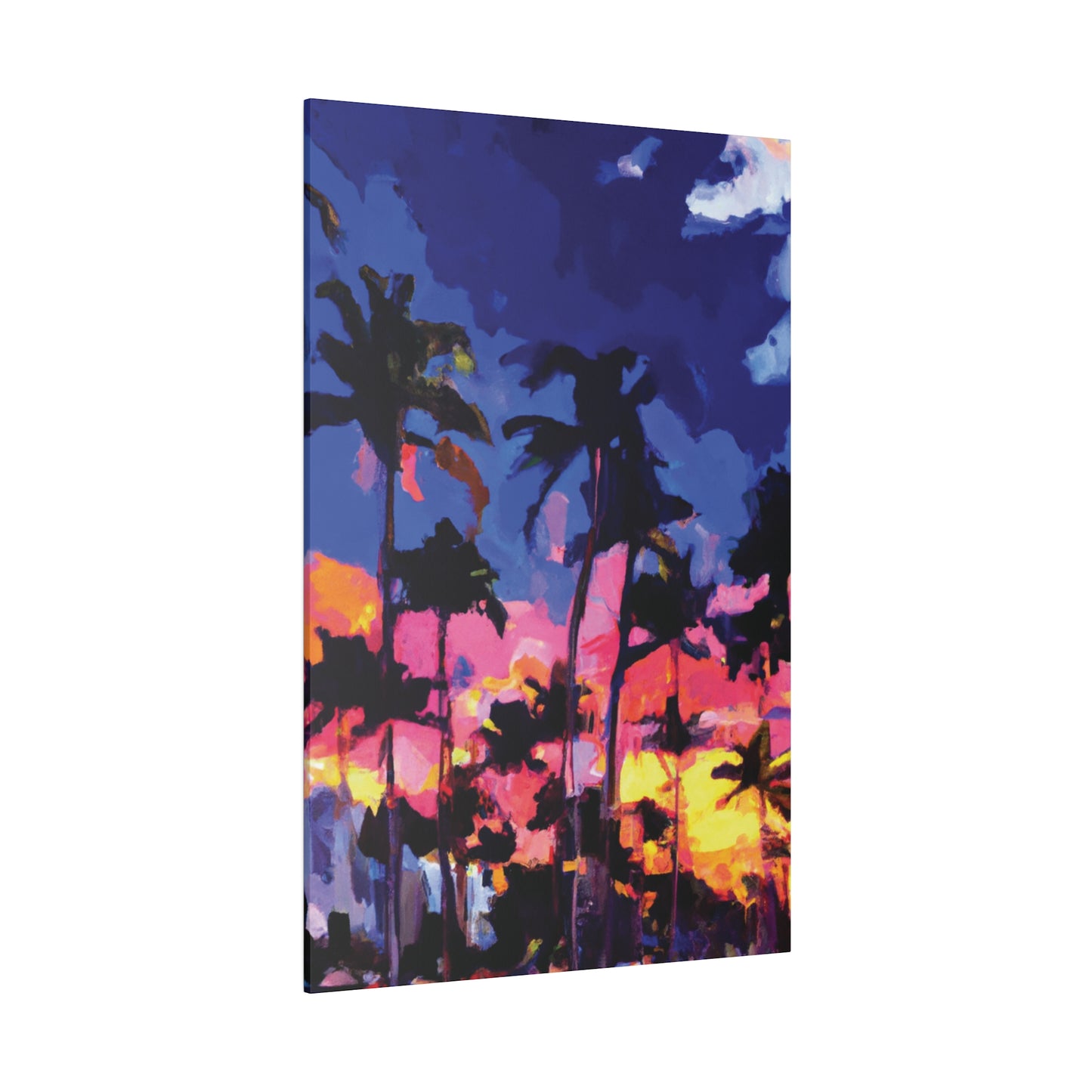 4397K - Miami Beach Sunset Painting Print | Miami | Beach | Sunset | Poster | Home Decor | Wall Art | Canvas