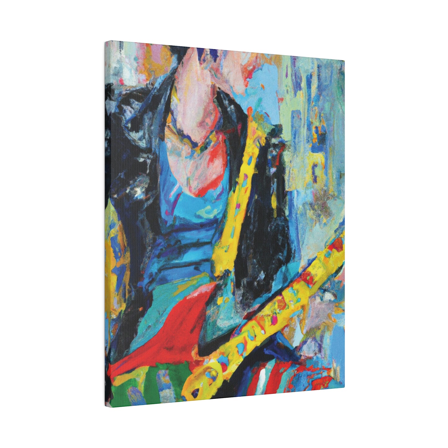 514Y - Rockstar Oil Painting Style Print | Poster | Home Decor | Wall Art | Music Art | Canvas