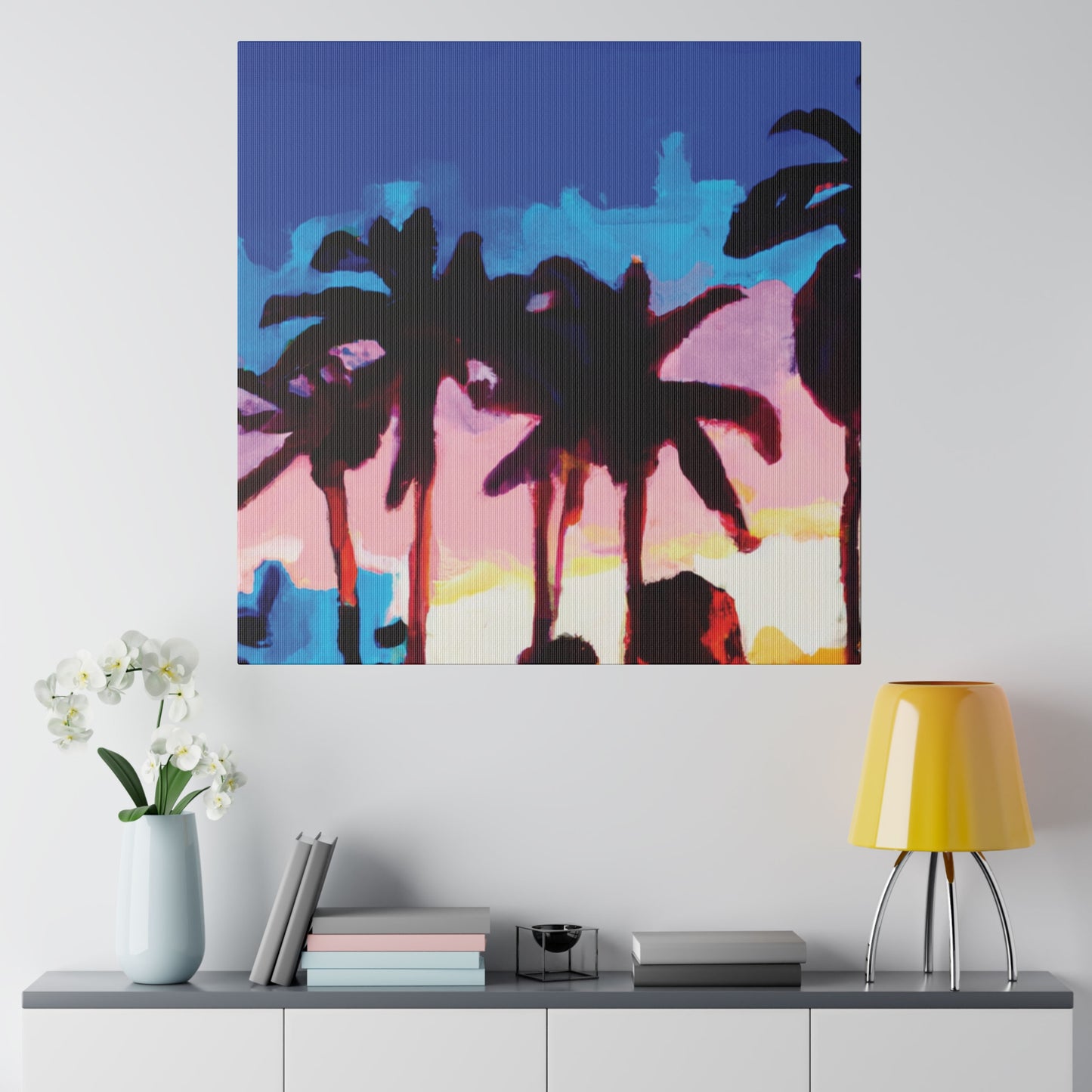 9453C - Miami Beach Sunset Painting Print | Miami | Beach | Sunset | Poster | Home Decor | Wall Art | Canvas