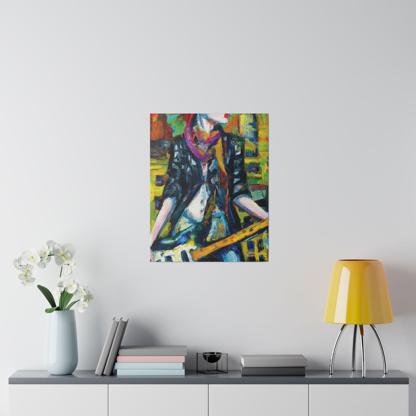 3589A - Rockstar Oil Painting Style Print | Poster | Home Decor | Wall Art | Music Art | Canvas