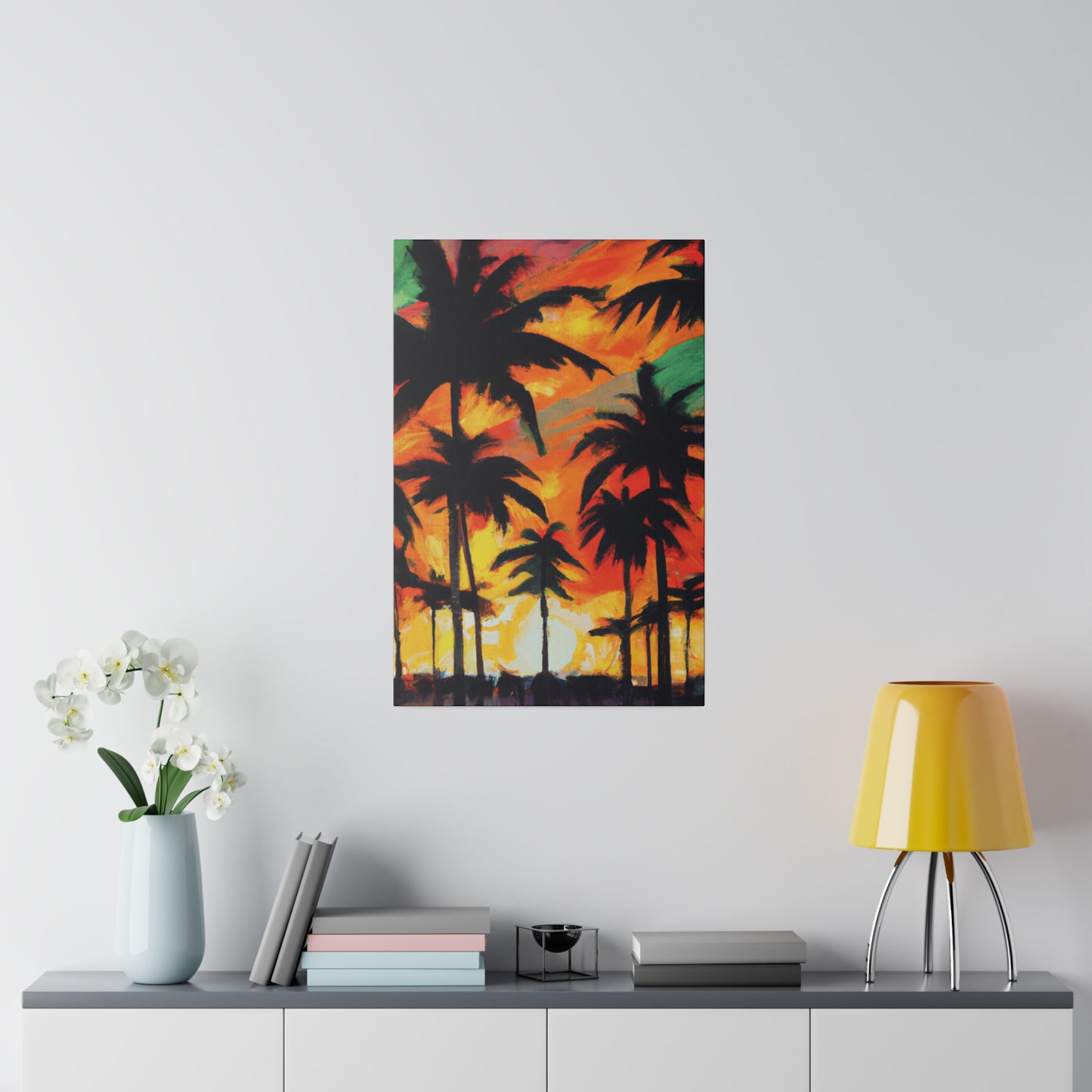 4567E - Miami Beach Sunset Painting Print | Miami | Beach | Sunset | Poster | Home Decor | Wall Art | Canvas