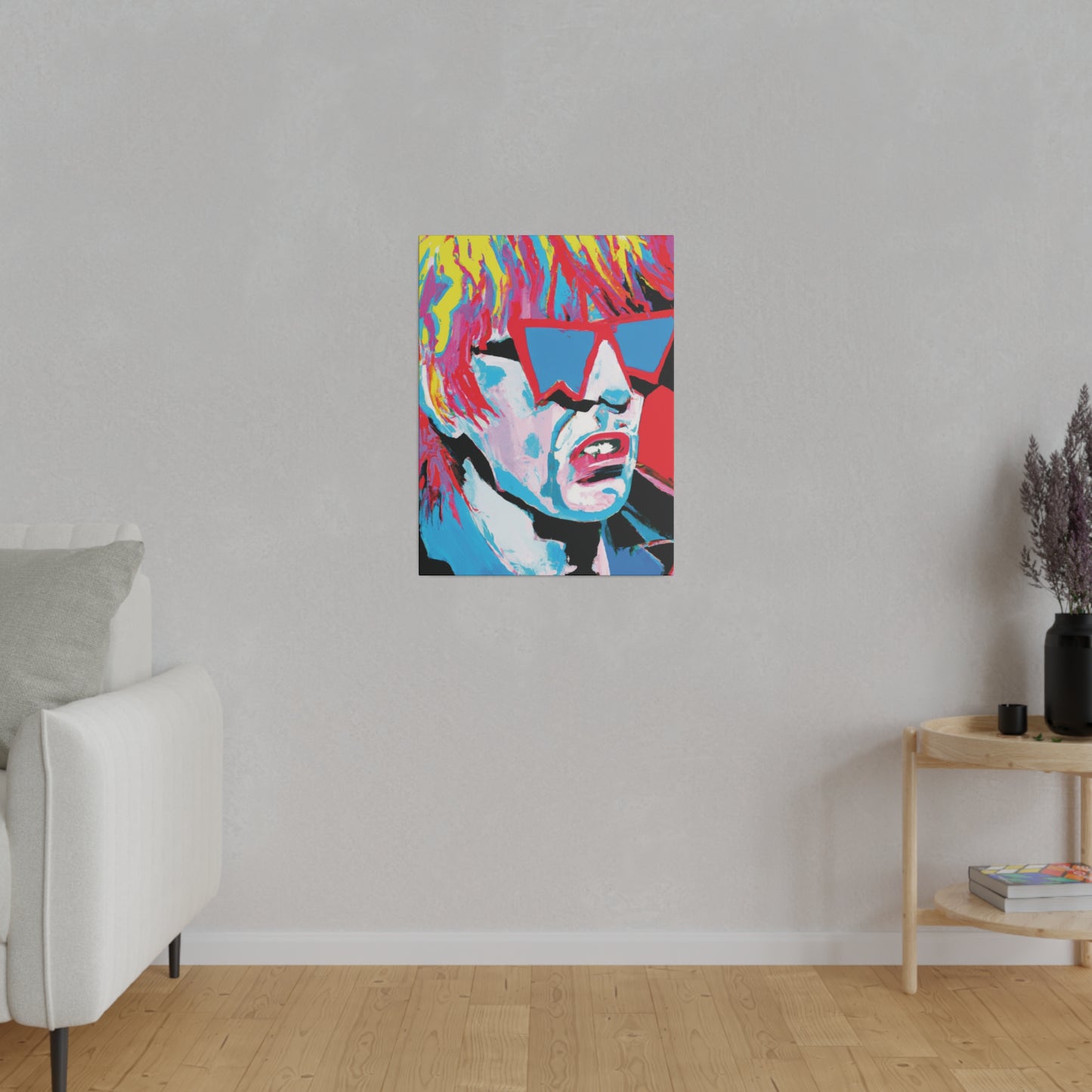 8517X - Rockstar Painting Print | Face | Abstract | Poster | Home Decor | Wall Art | Music Art | Canvas