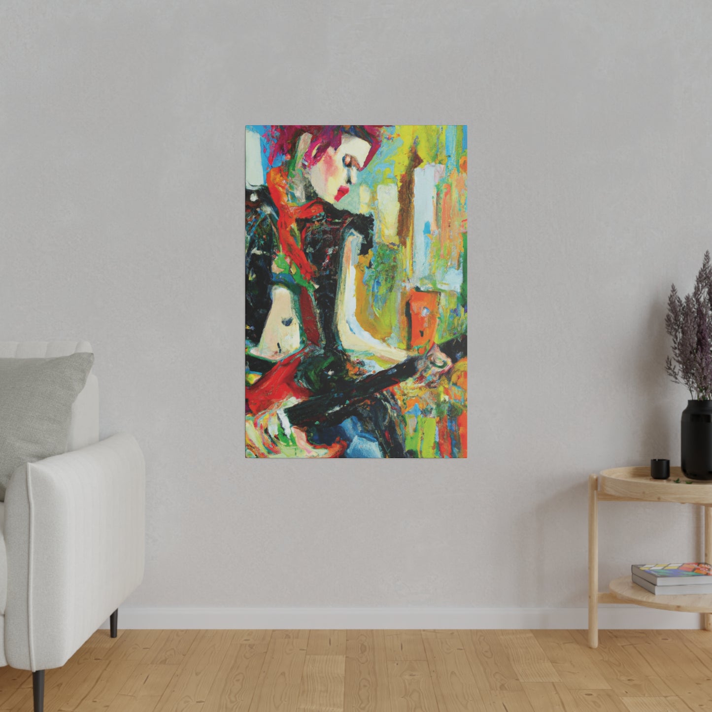 4824H - Rockstar Oil Painting Style Print | Poster | Home Decor | Wall Art | Music Art | Canvas