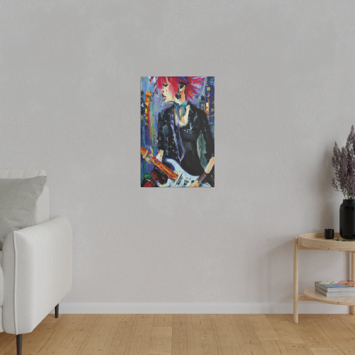 2491T - Rockstar Oil Painting Style Print | Poster | Home Decor | Wall Art | Music Art | Canvas