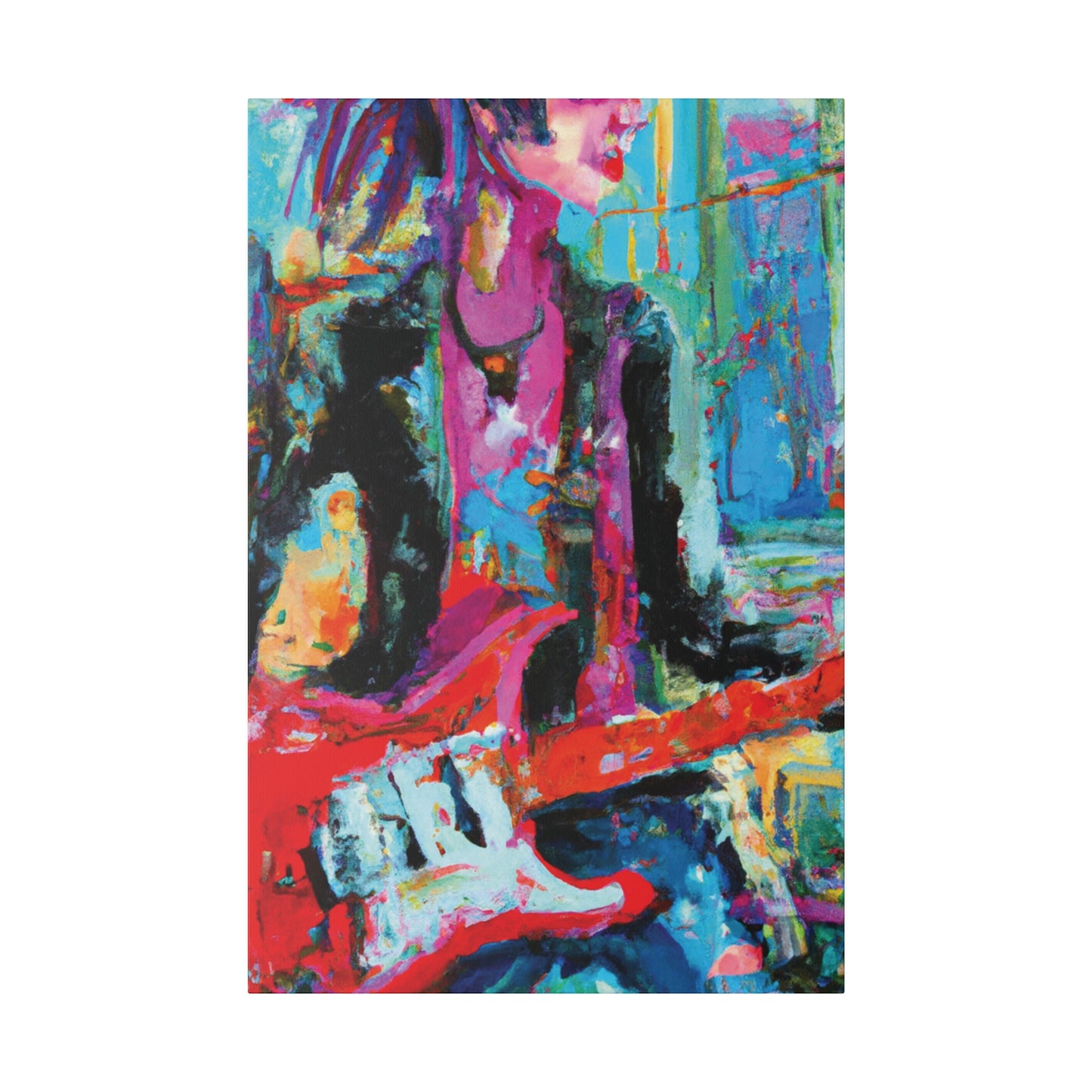 6159G - Rockstar Oil Painting Style Print | Poster | Home Decor | Wall Art | Music Art | Canvas