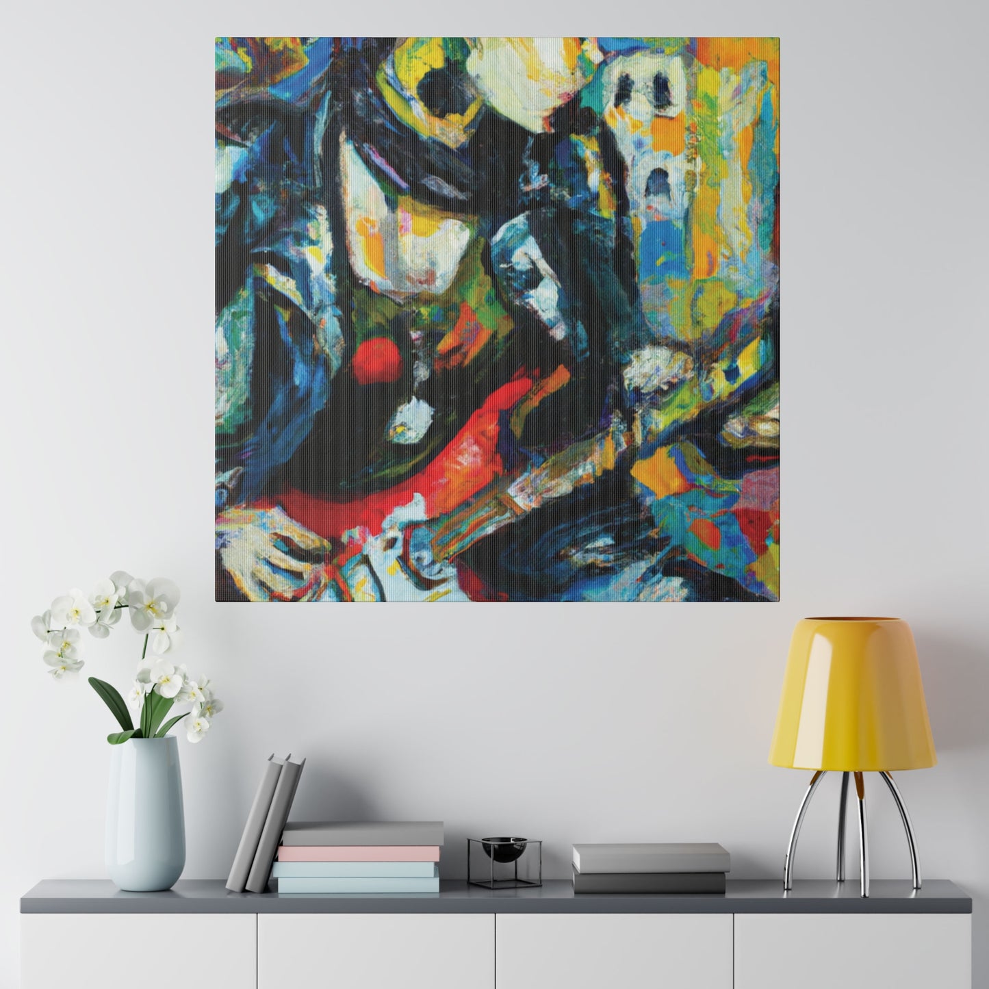 7547K - Rockstar Oil Painting Style Print | Poster | Home Decor | Wall Art | Music Art | Canvas