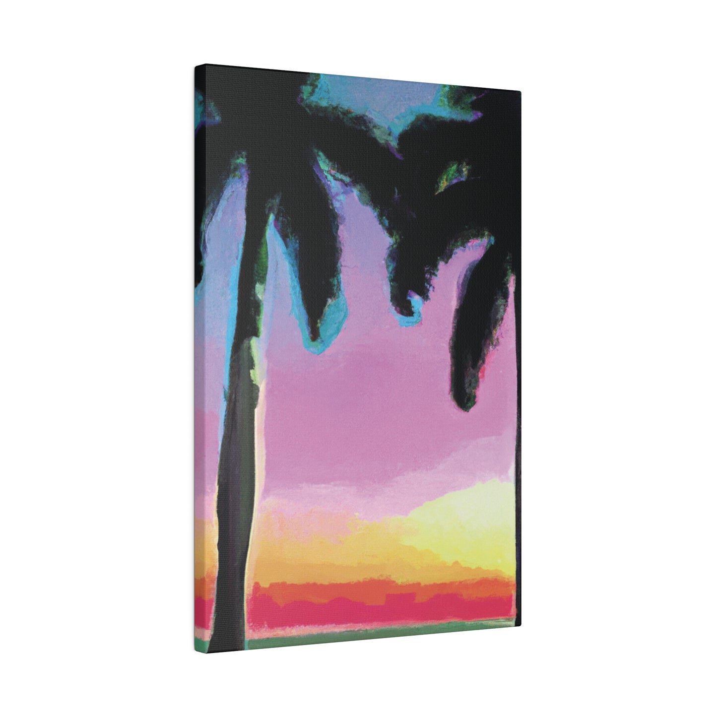 8491N - Miami Beach Sunset Painting Print | Miami | Beach | Sunset | Poster | Home Decor | Wall Art | Canvas