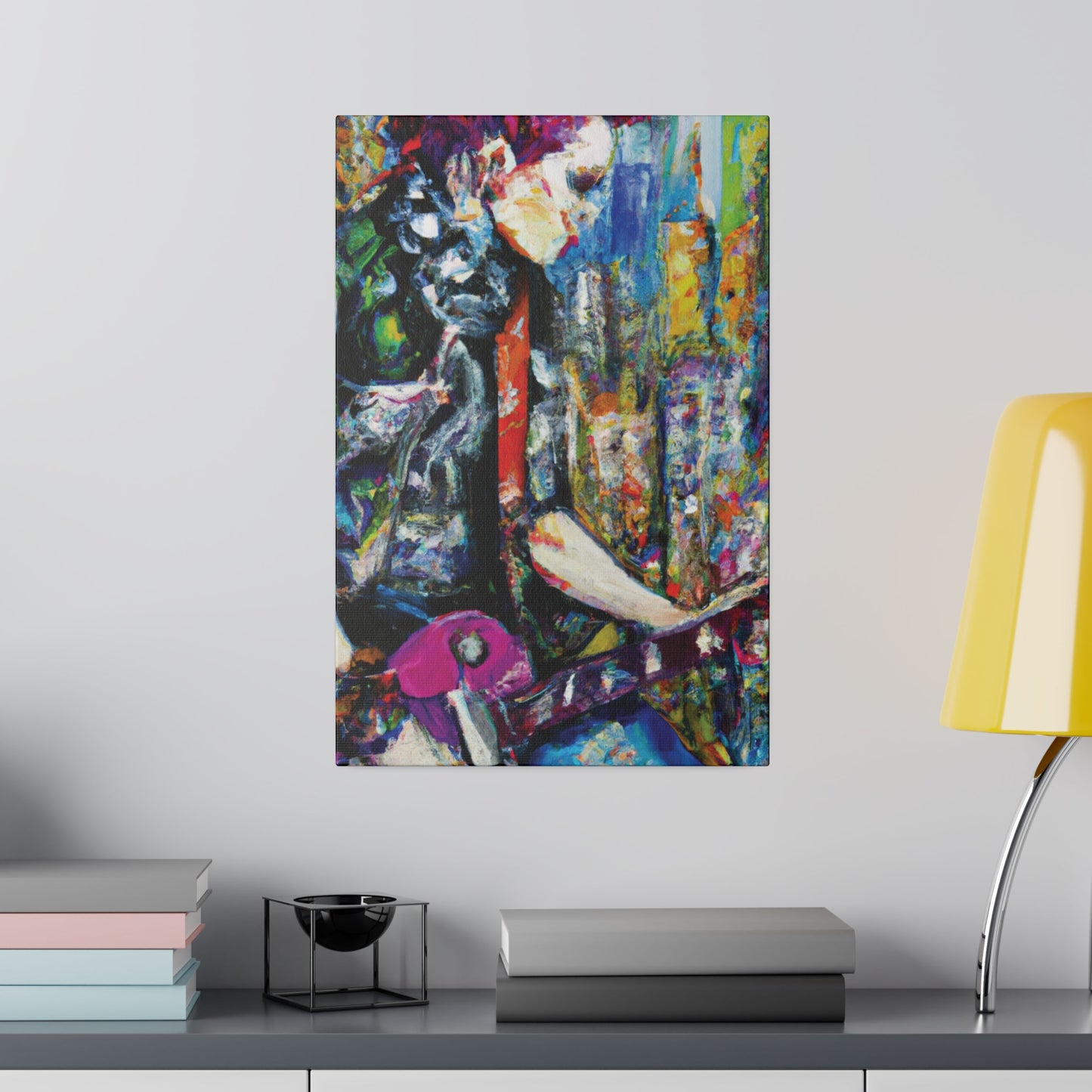 4329G - Rockstar Oil Painting Style Print | Poster | Home Decor | Wall Art | Music Art | Canvas