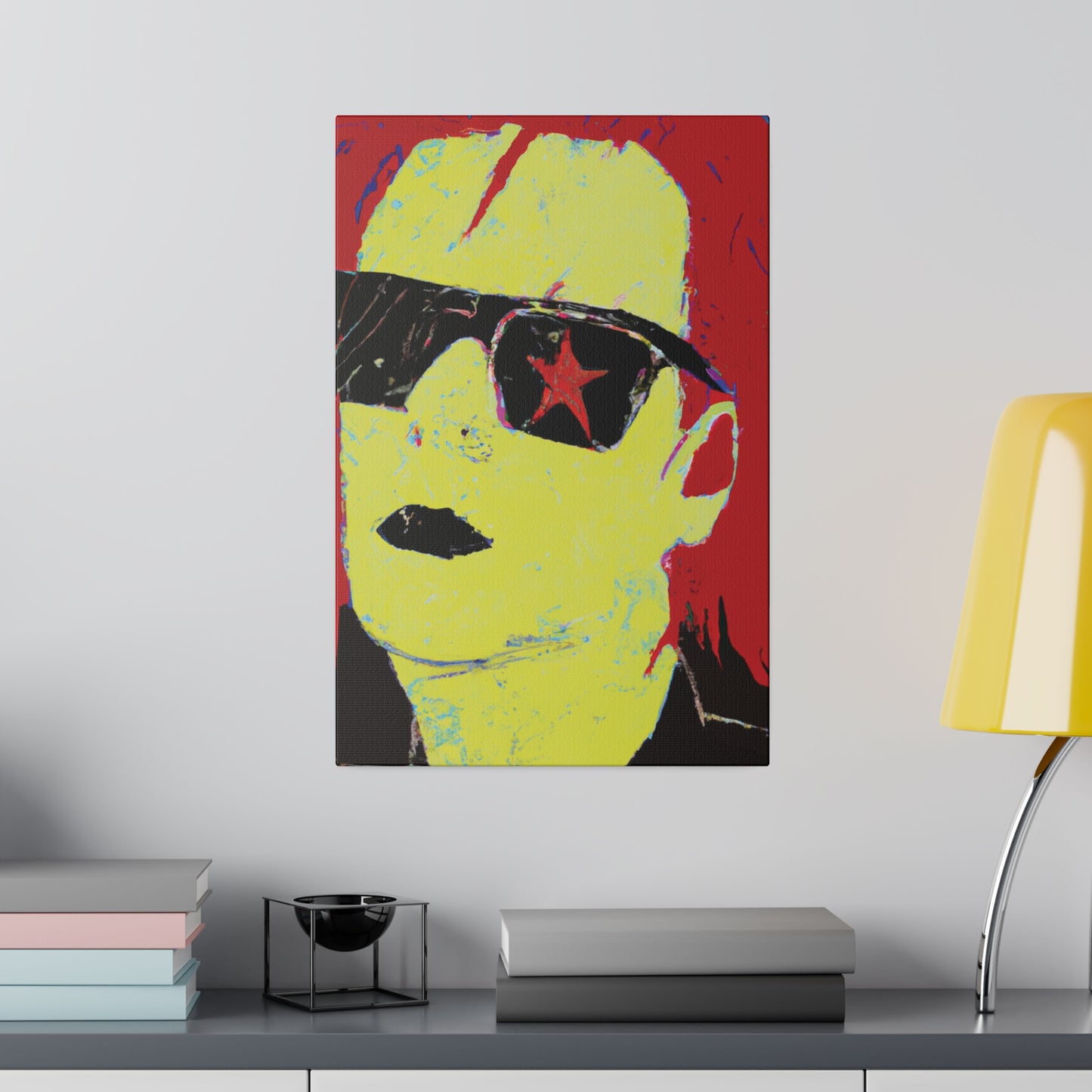 4792S - Rockstar Painting Print | Face | Abstract | Poster | Home Decor | Wall Art | Music Art | Canvas