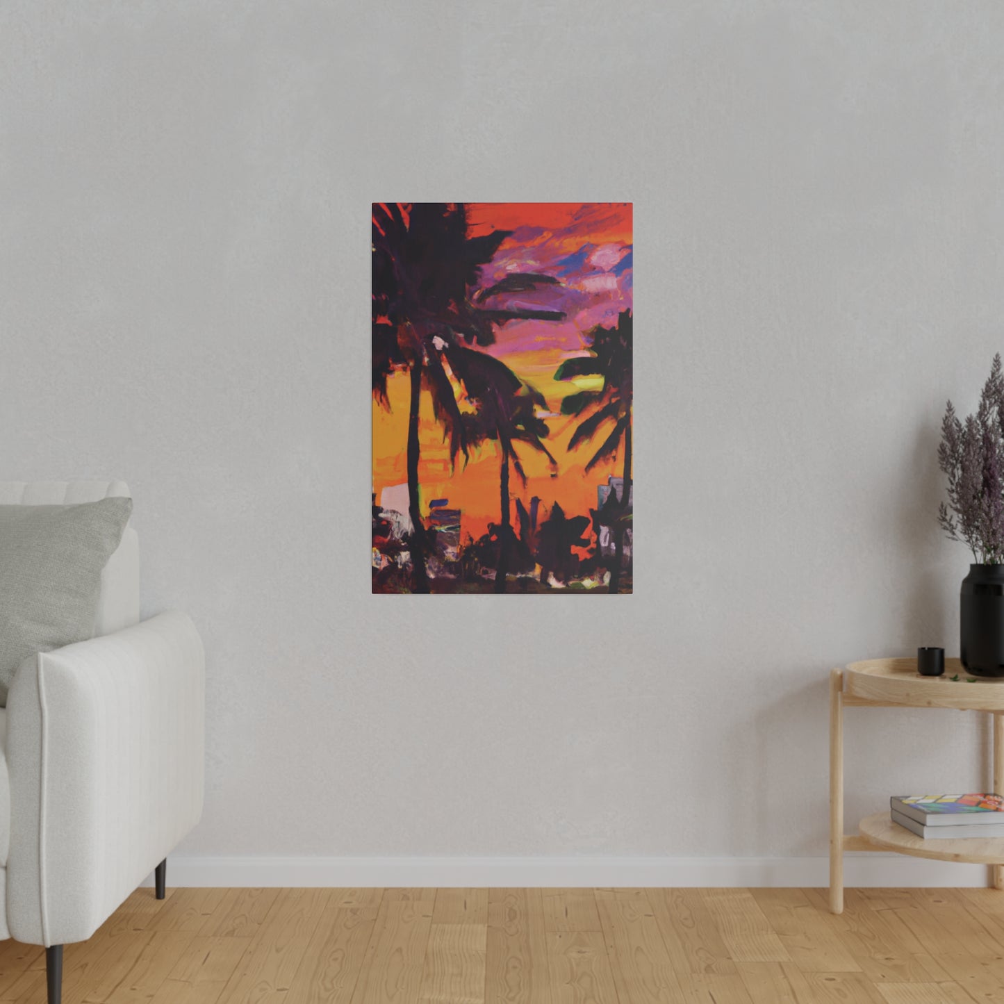 8409A - Miami Beach Sunset Painting Print | Miami | Beach | Sunset | Poster | Home Decor | Wall Art | Canvas