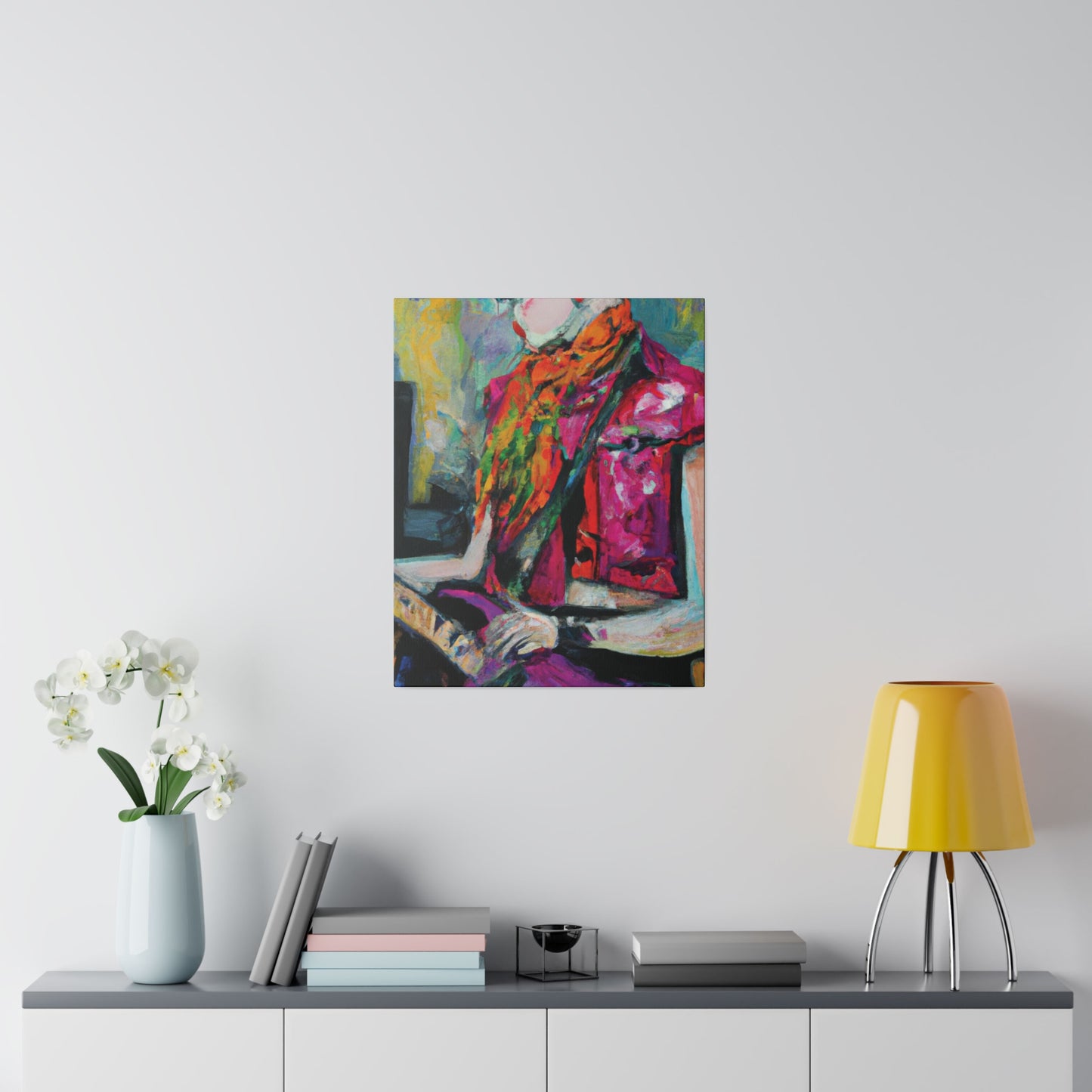 9053L - Rockstar Oil Painting Style Print | Poster | Home Decor | Wall Art | Music Art | Canvas