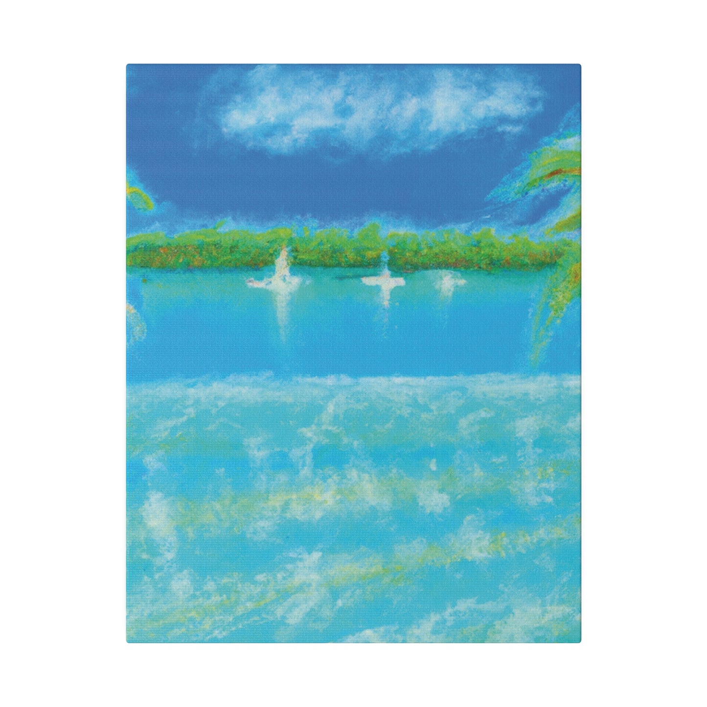 8369D - Bahamas Ocean Painting Print | Bahamas | Ocean | Beach | Poster | Home Decor | Wall Art | Canvas