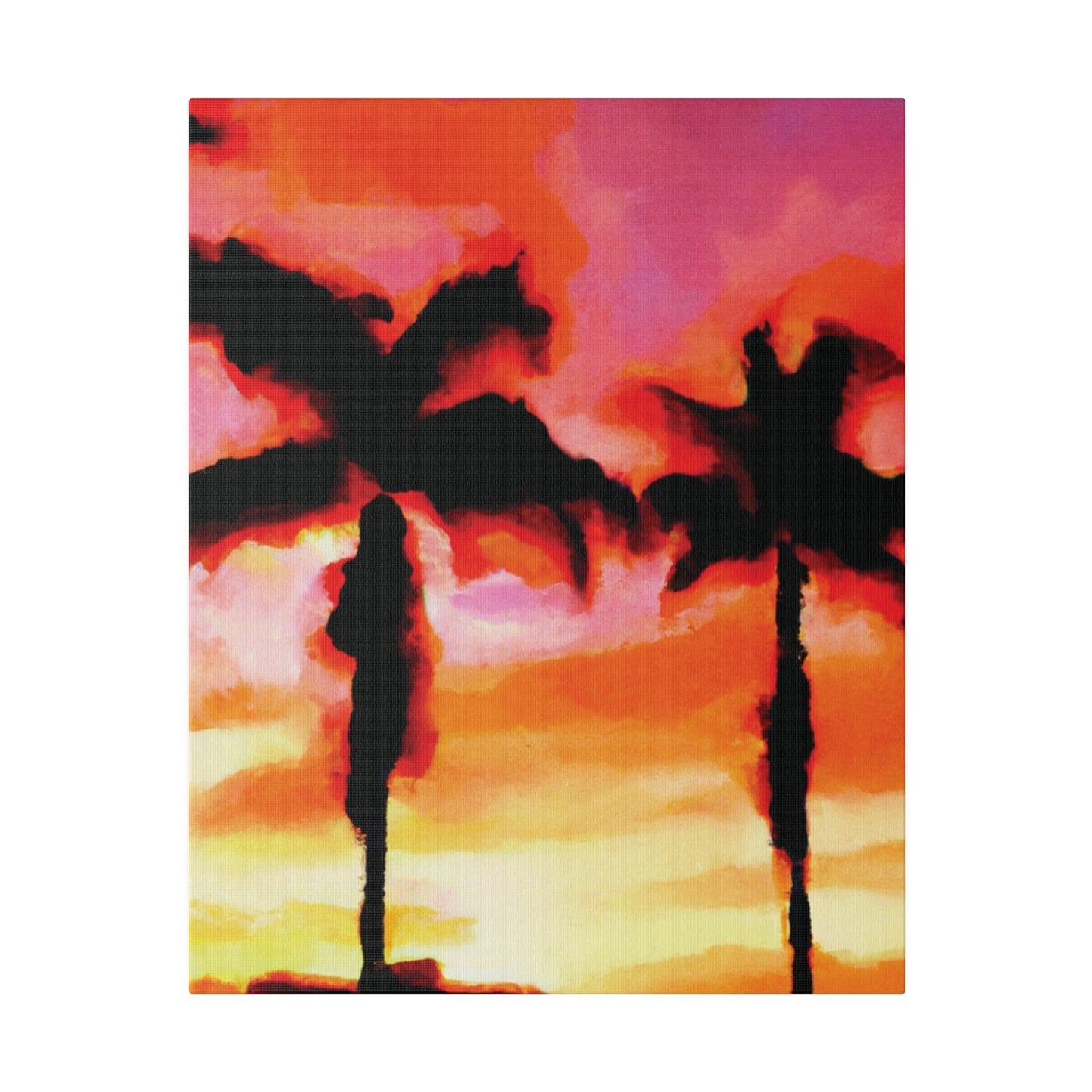 1413Q - Miami Beach Sunset Painting Print | Miami | Beach | Sunset | Poster | Home Decor | Wall Art | Canvas