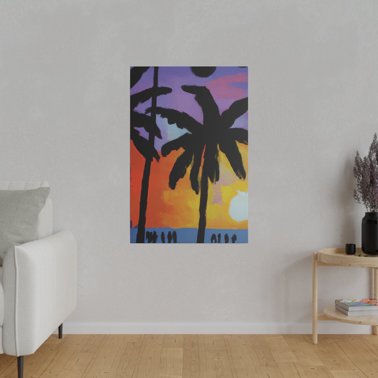 8594V - Miami Beach Sunset Painting Print | Miami | Beach | Sunset | Poster | Home Decor | Wall Art | Canvas