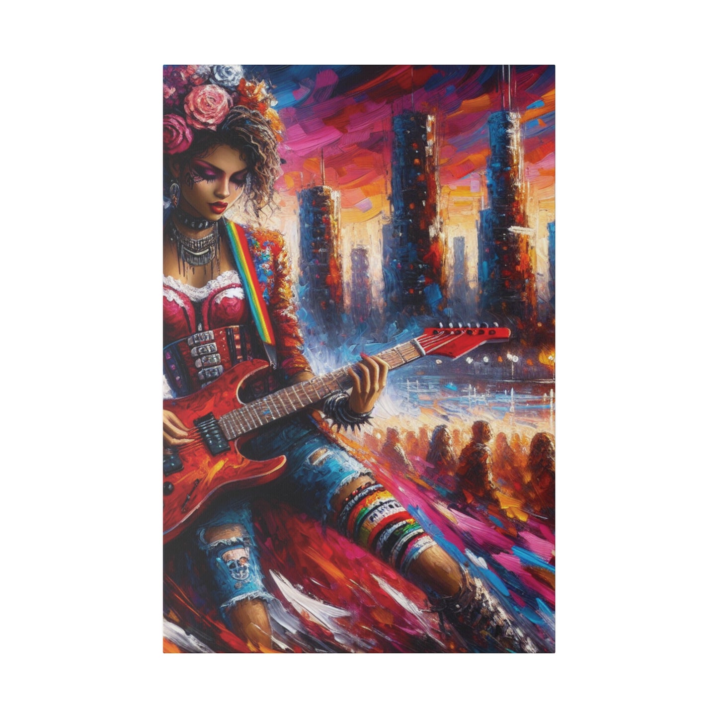 6794Z - Rockstar Oil Painting Style Print | Poster | Home Decor | Wall Art | Music Art | Canvas