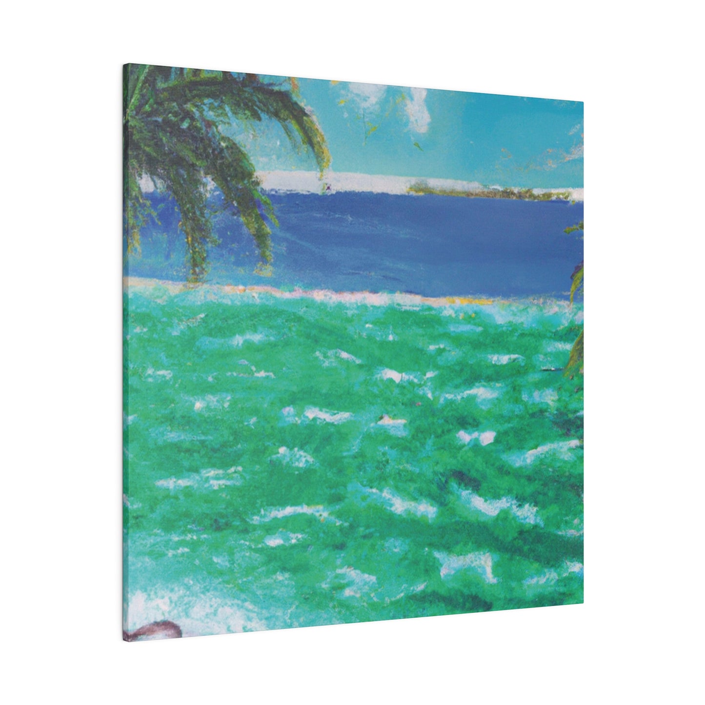 8274K - Bahamas Ocean Painting Print | Bahamas | Ocean | Beach | Poster | Home Decor | Wall Art | Canvas