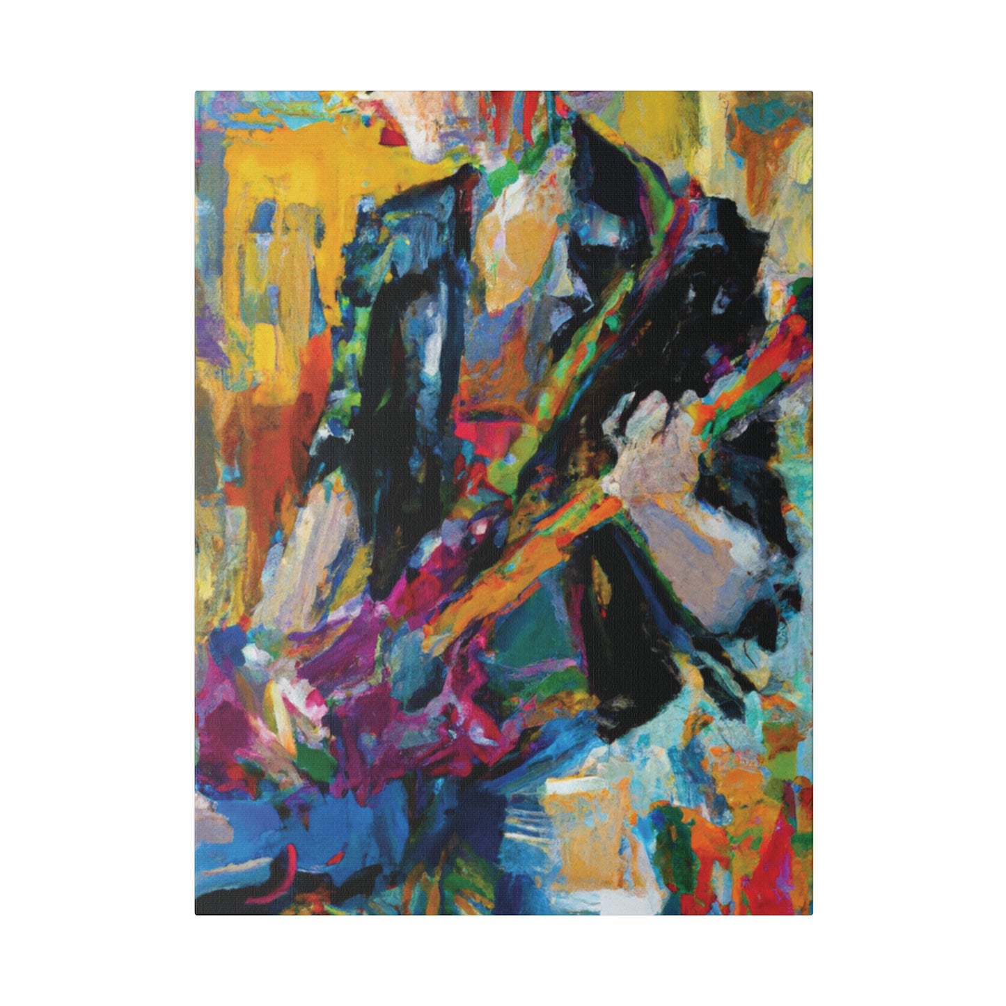 4813Q - Rockstar Oil Painting Style Print | Poster | Home Decor | Wall Art | Music Art | Canvas
