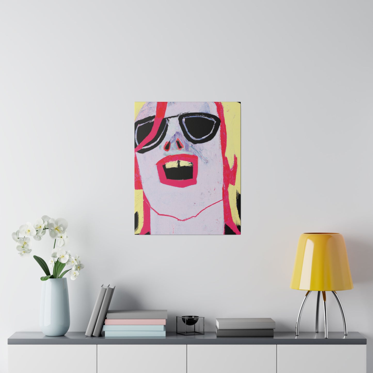 6233M - Rockstar Painting Print | Face | Abstract | Poster | Home Decor | Wall Art | Music Art | Canvas