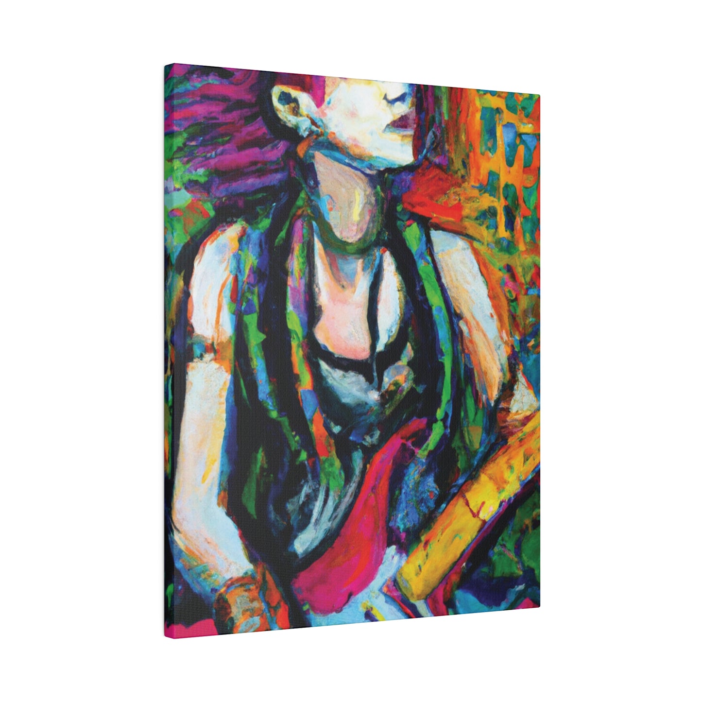 9572N - Rockstar Oil Painting Style Print | Poster | Home Decor | Wall Art | Music Art | Canvas