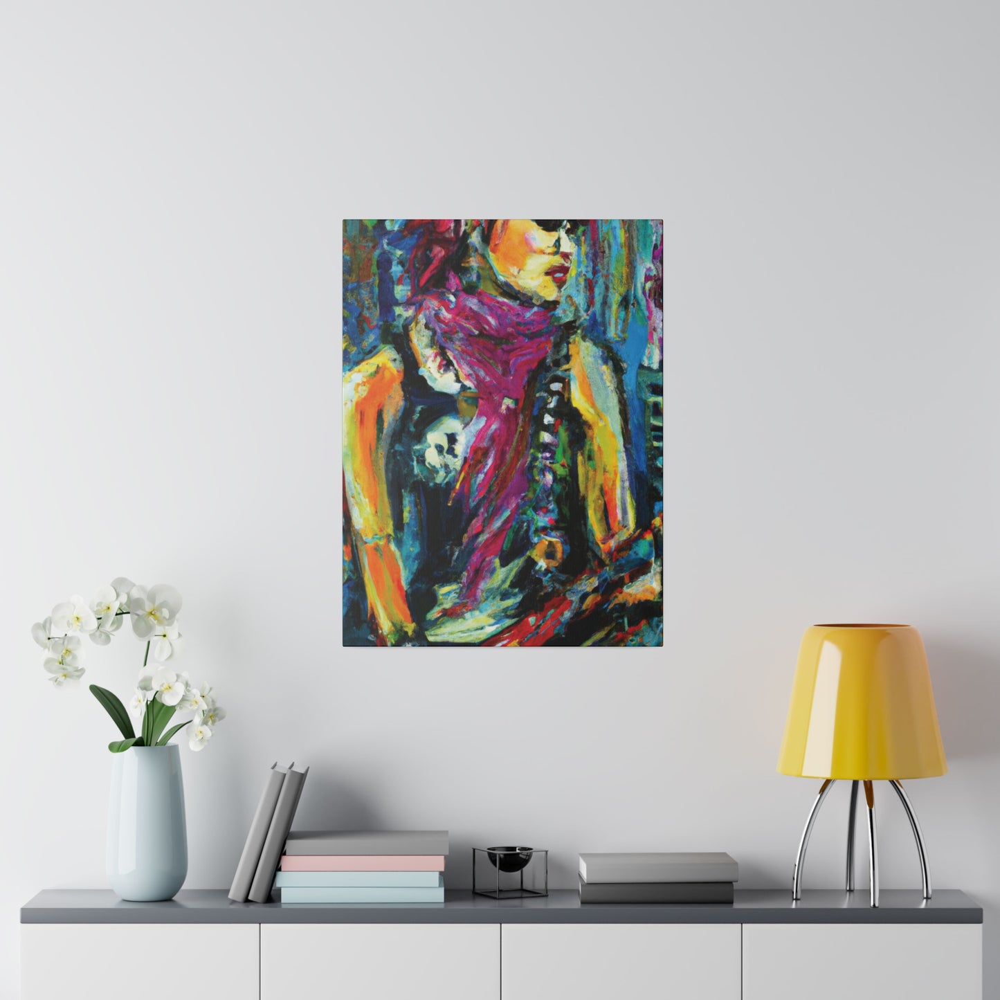 4264P - Rockstar Oil Painting Style Print | Poster | Home Decor | Wall Art | Music Art | Canvas