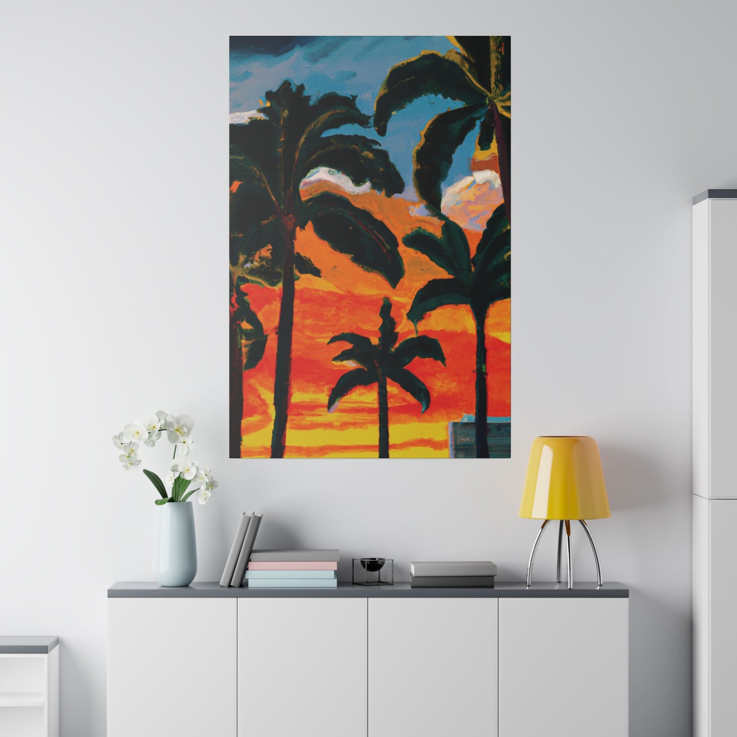 3782G - Miami Beach Sunset Painting Print | Miami | Beach | Sunset | Poster | Home Decor | Wall Art | Canvas