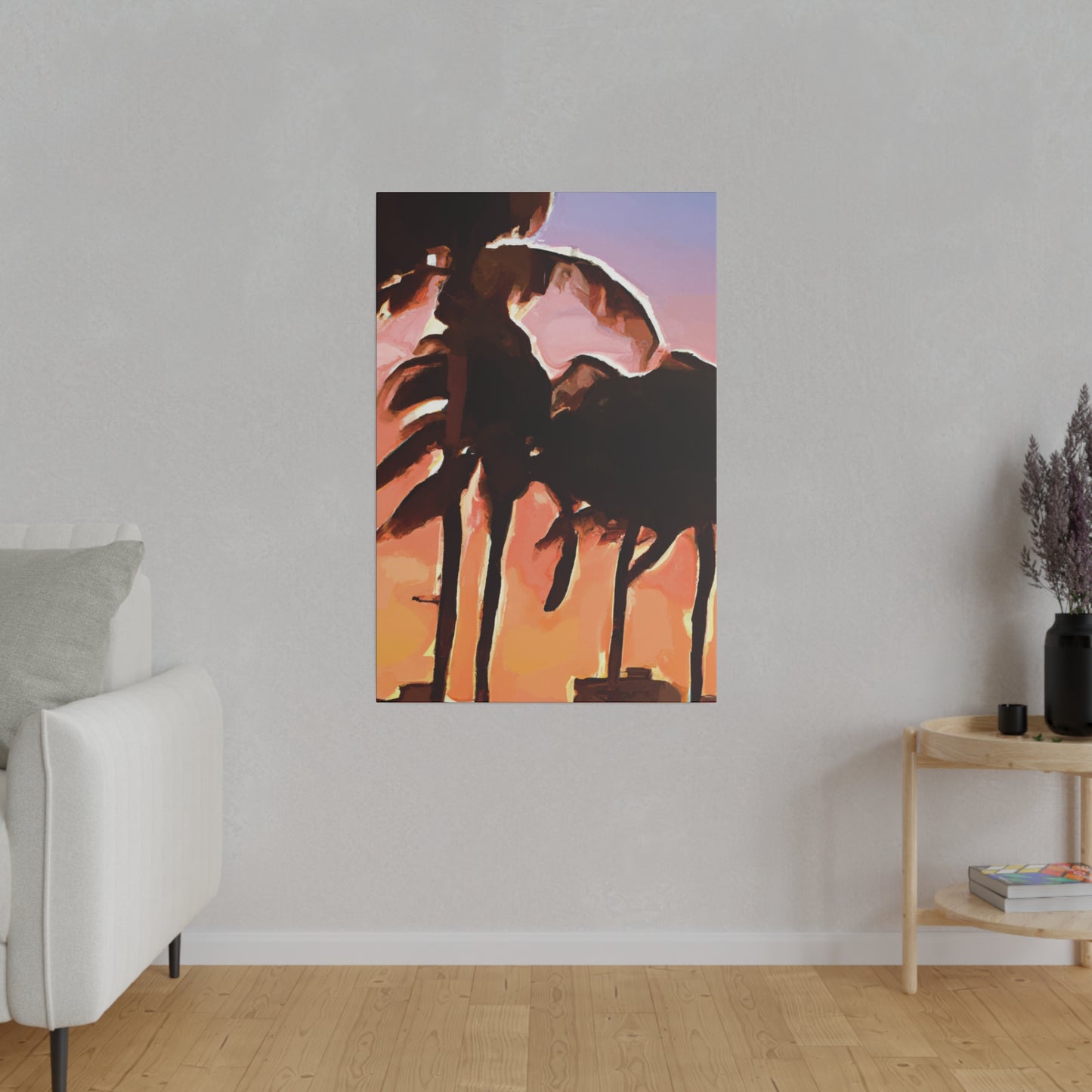 7373S - Miami Beach Sunset Painting Print | Miami | Beach | Sunset | Poster | Home Decor | Wall Art | Canvas