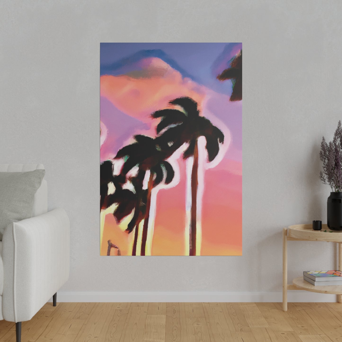 3563H - Miami Beach Sunset Painting Print | Miami | Beach | Sunset | Poster | Home Decor | Wall Art | Canvas