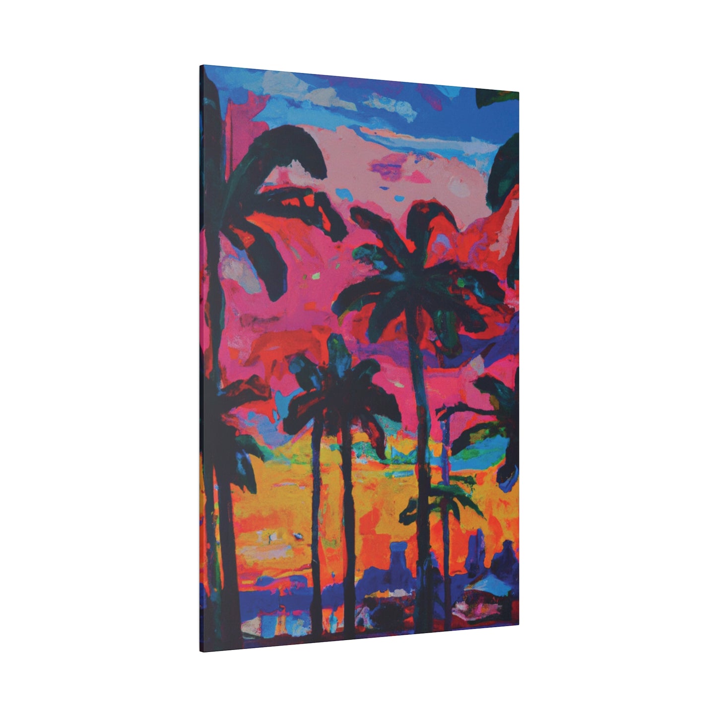 2821A - Miami Beach Sunset Painting Print | Miami | Beach | Sunset | Poster | Home Decor | Wall Art | Canvas