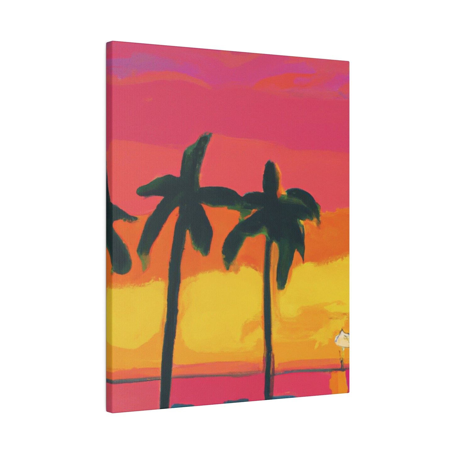 9642Q - Miami Beach Sunset Painting Print | Miami | Beach | Sunset | Poster | Home Decor | Wall Art | Canvas