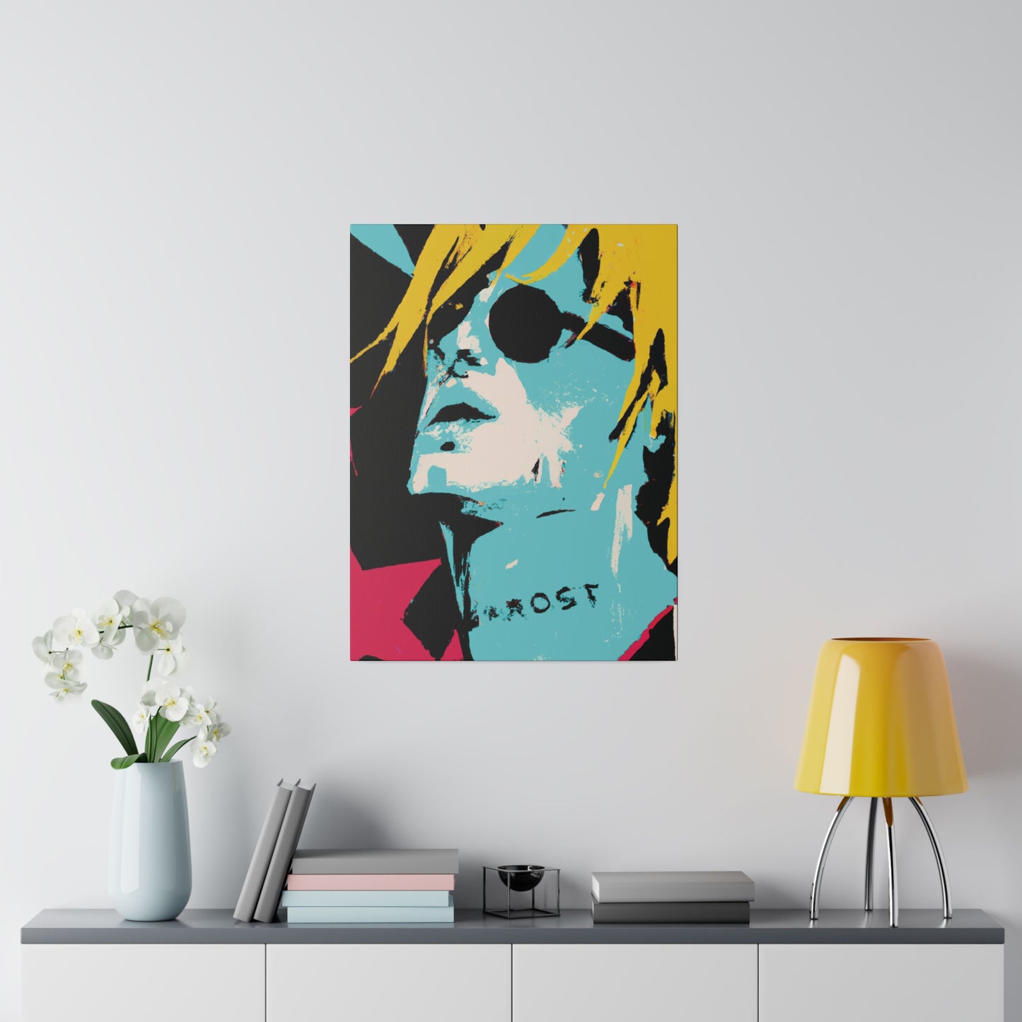 6138S - Rockstar Painting Print | Face | Abstract | Poster | Home Decor | Wall Art | Music Art | Canvas