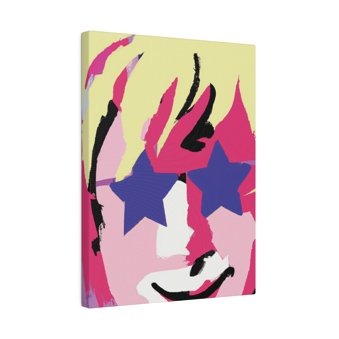3558K - Rockstar Painting Print | Face | Abstract | Poster | Home Decor | Wall Art | Music Art | Canvas